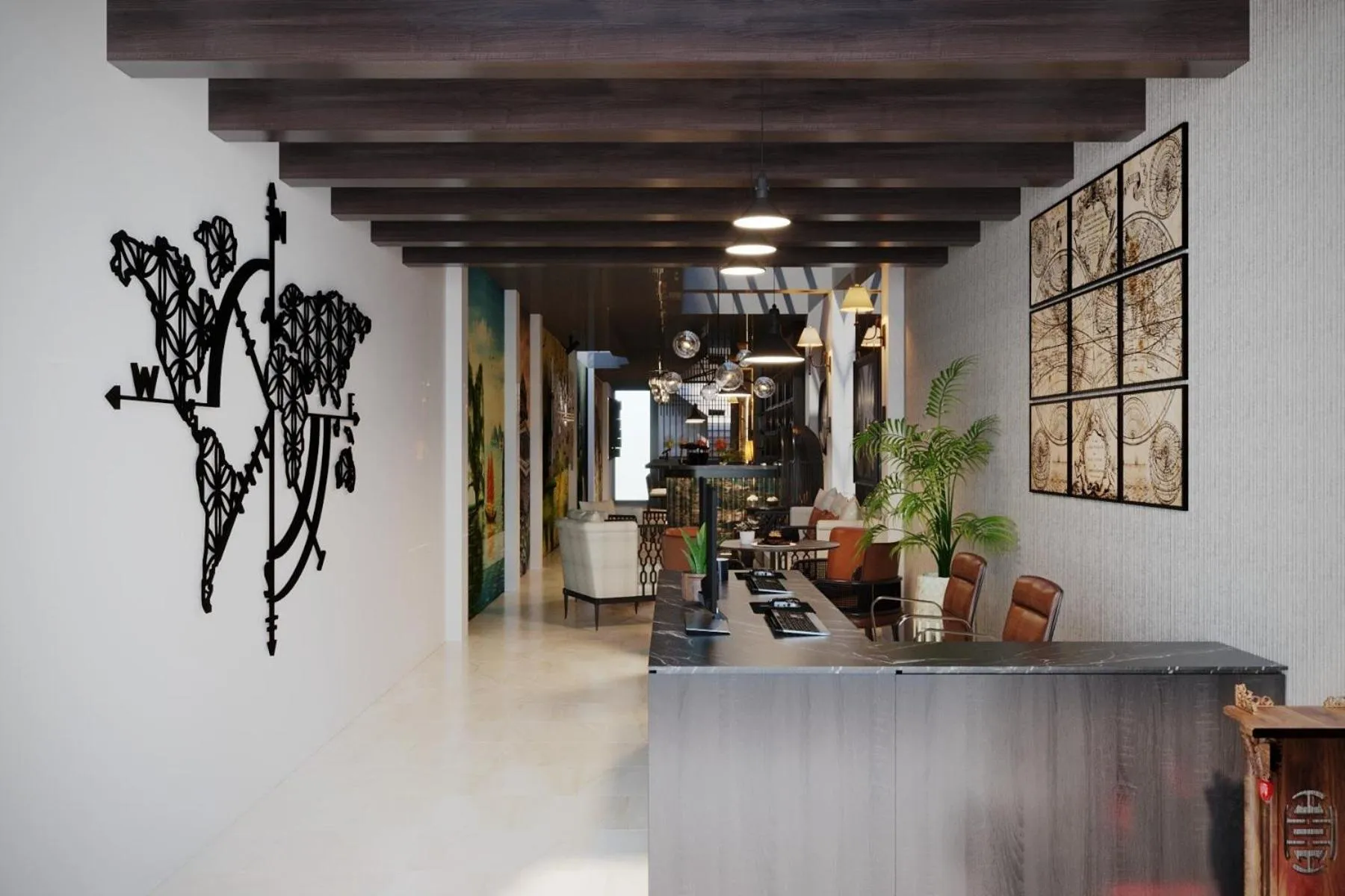 Lobby or reception in Awesome Hanoi Hostel