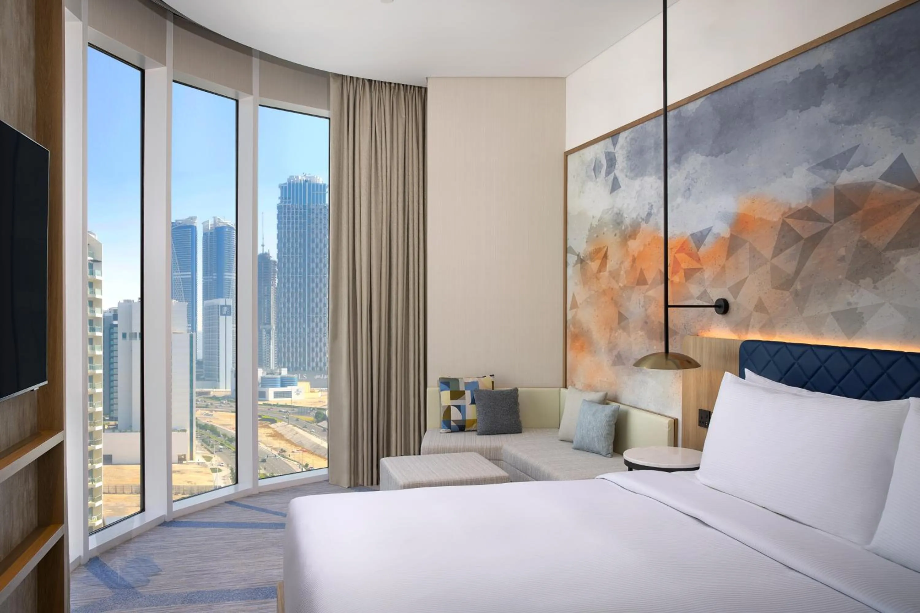 View (from property/room), Bed in Hilton Garden Inn Dubai Business Bay