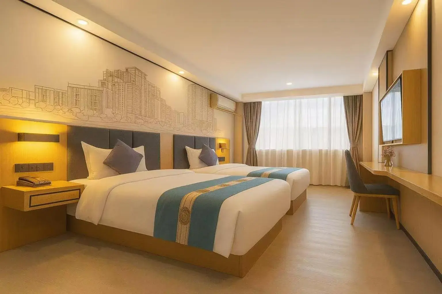 Deluxe Twin Room - single occupancy in Amemouillage Inn - Guangzhou Railway Station Xicun Metro Station Deluxe Twin Room - single occupancy in Amemouillage Inn - Guangzhou Railway Station Xicun Metro Station
