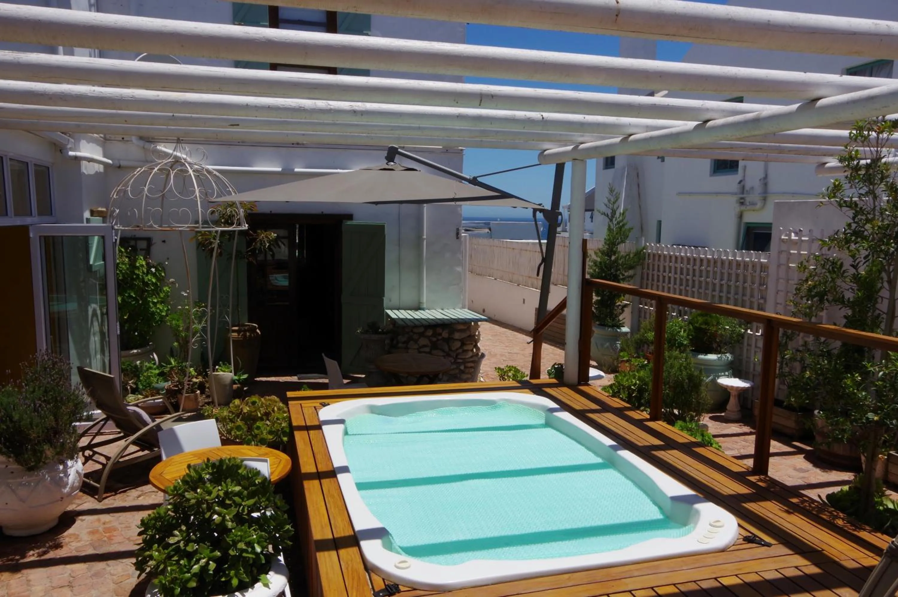 Pool view in Paternoster Manor