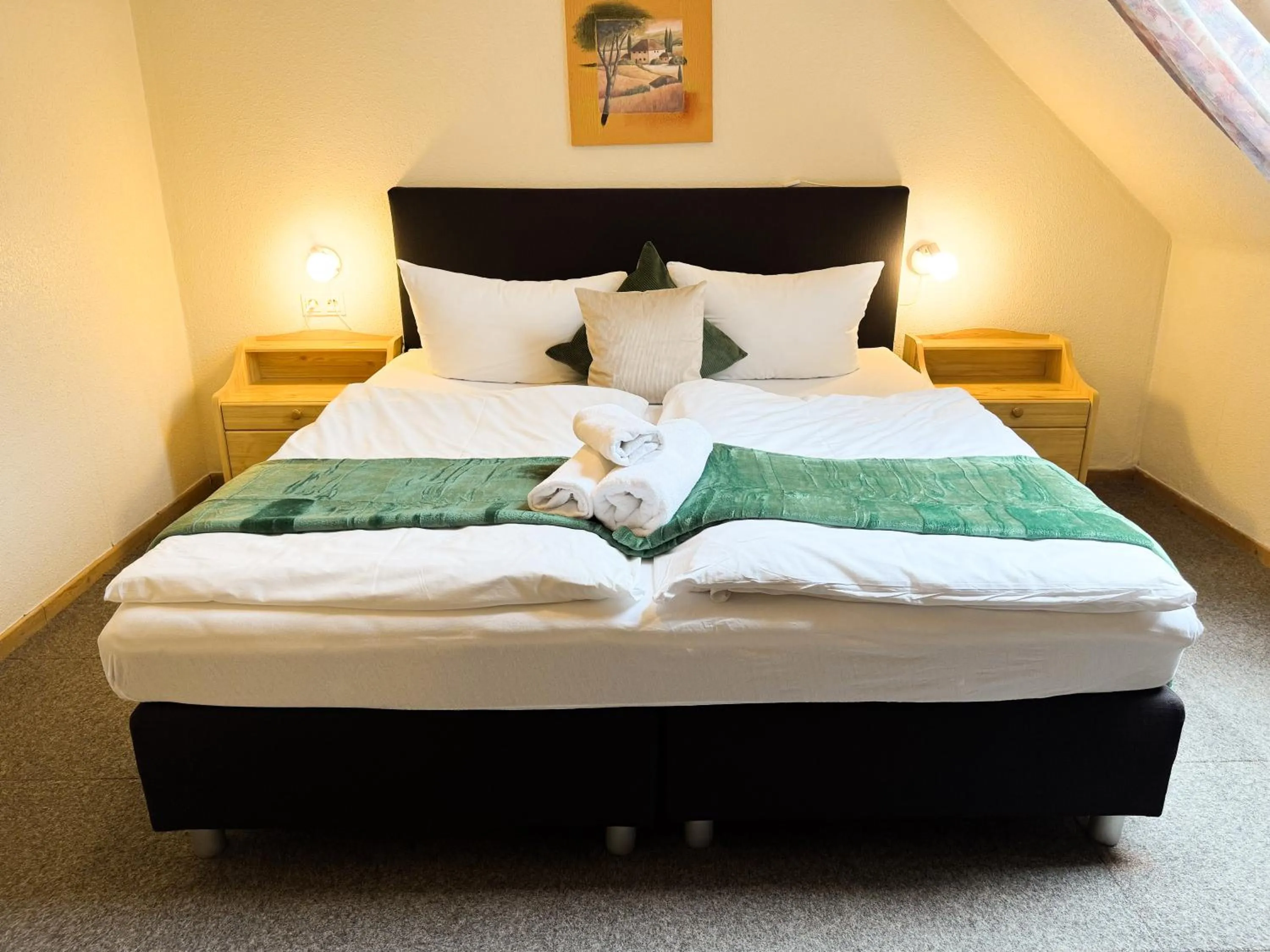 Bed in Hotel Restaurant Graber