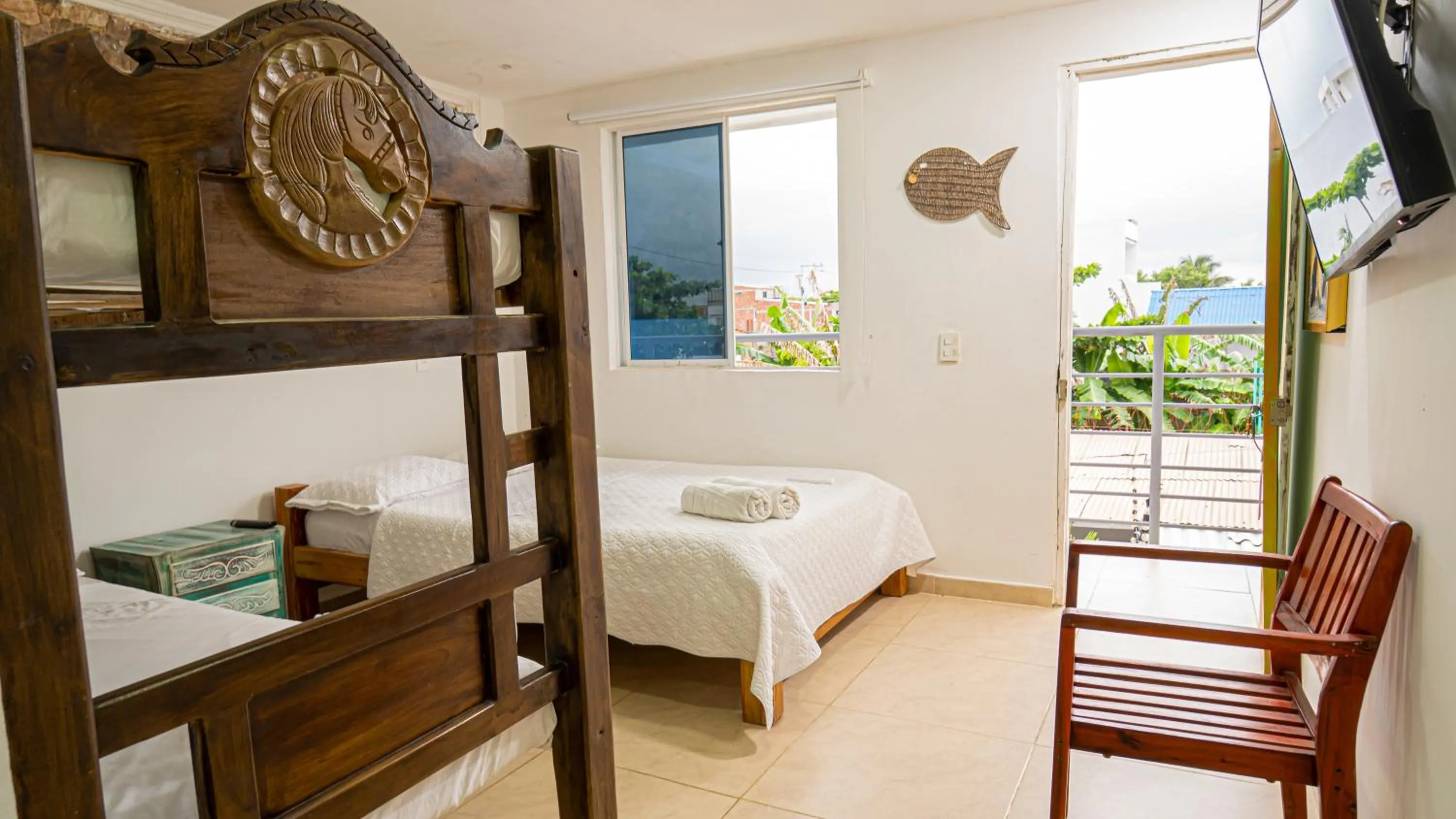 Bedroom, Bed in Casa Playa James