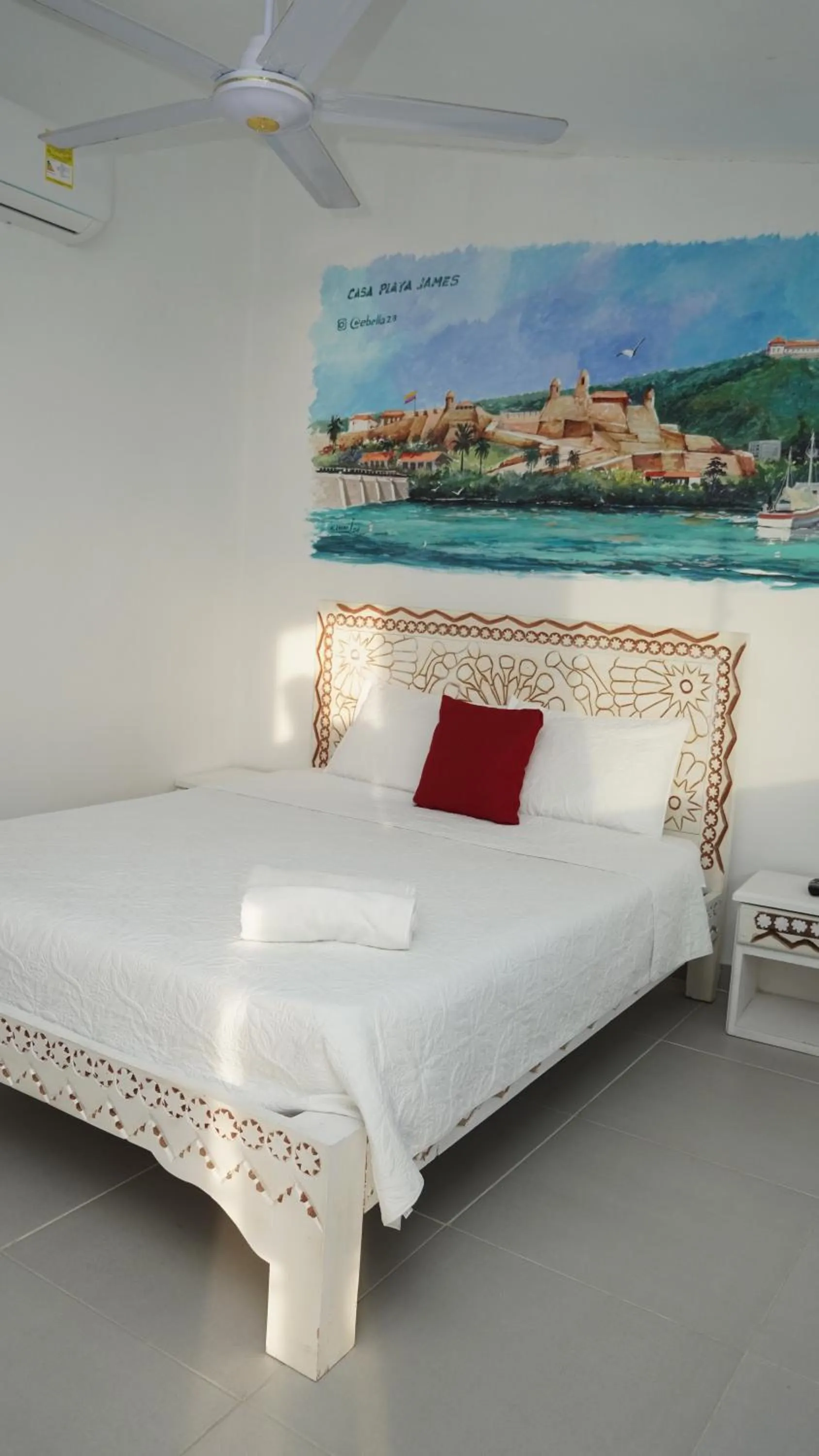 Bedroom, Bed in Casa Playa James