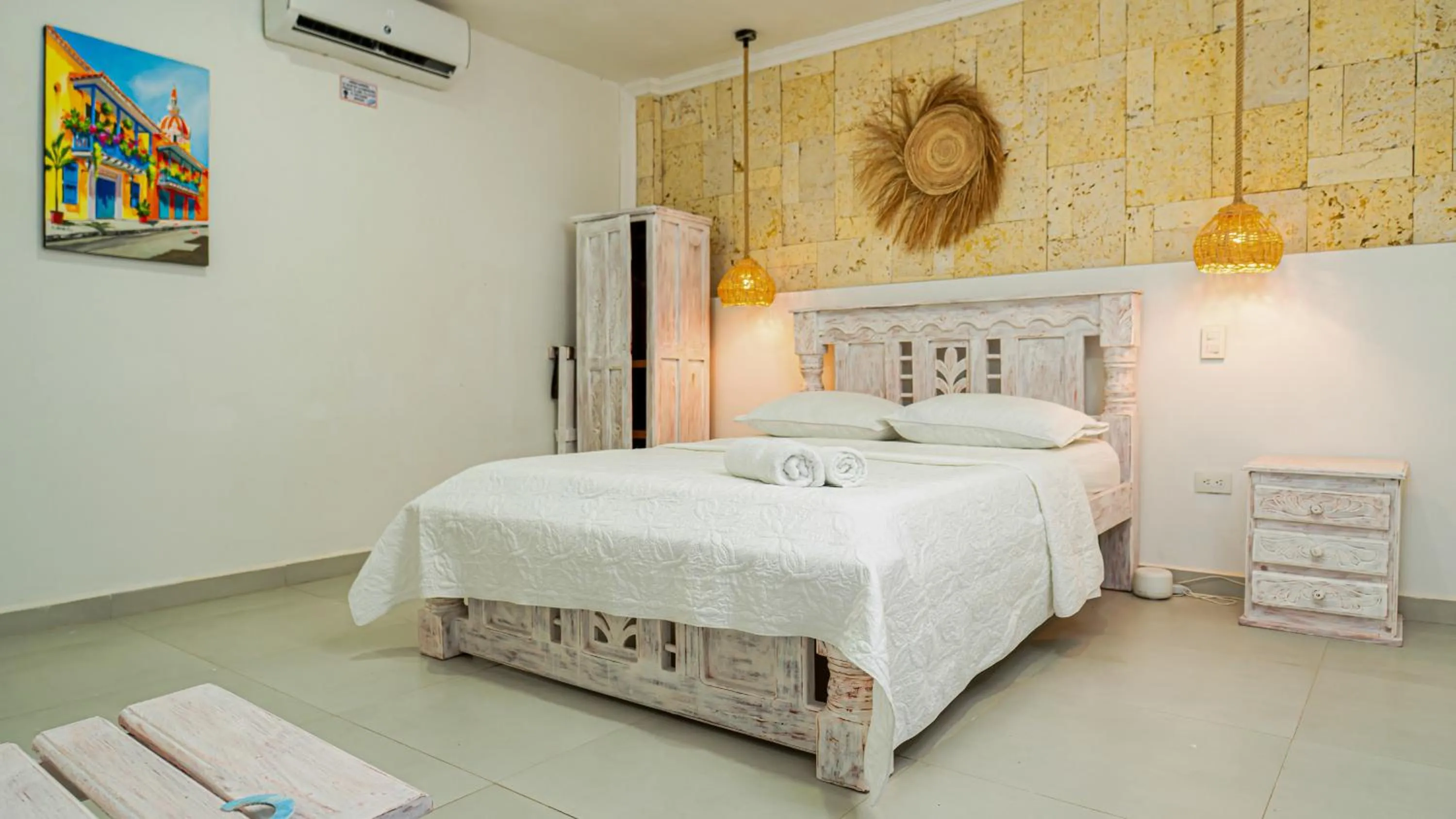 Bedroom, Bed in Casa Playa James