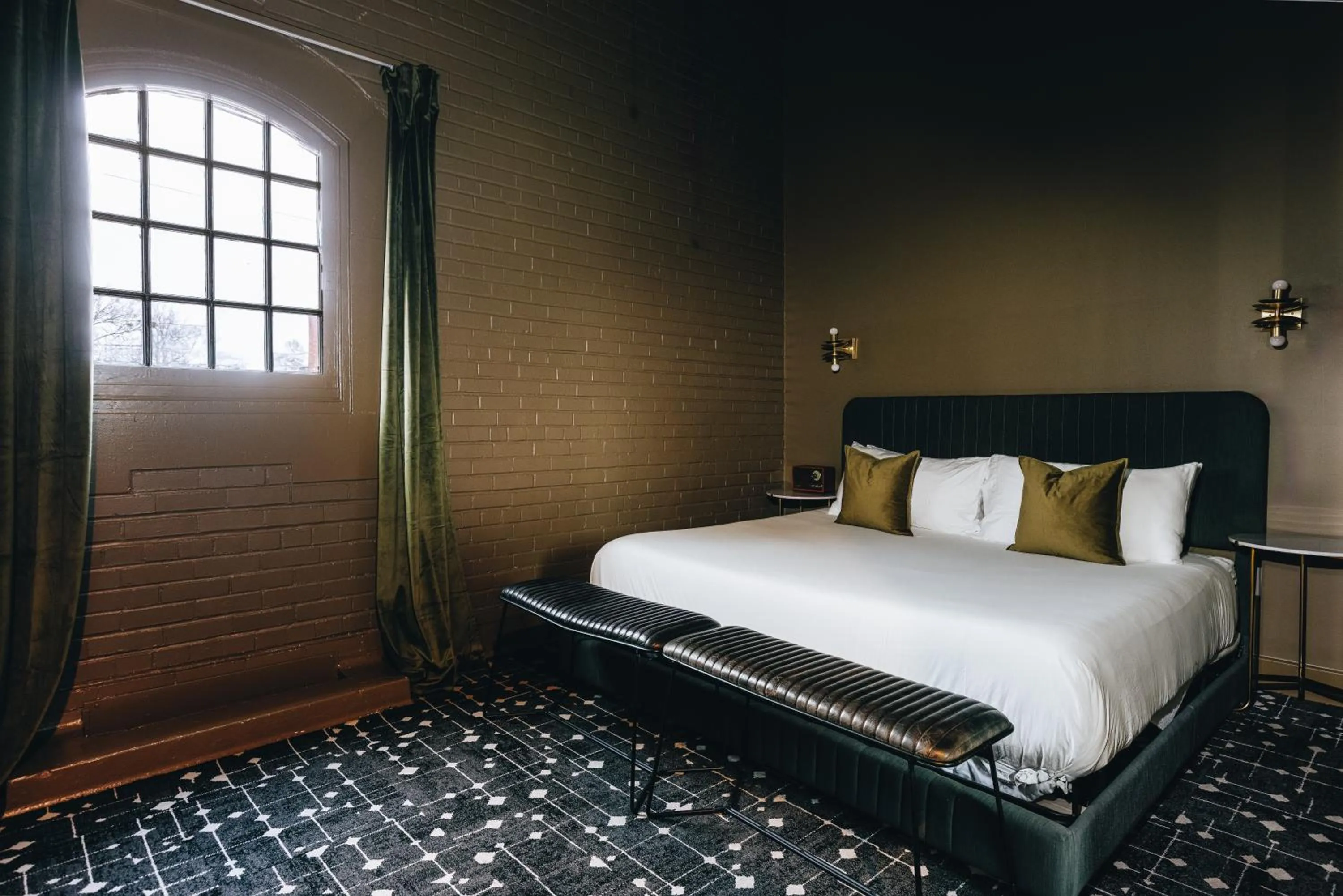 Bed in The Bellwether Hotel