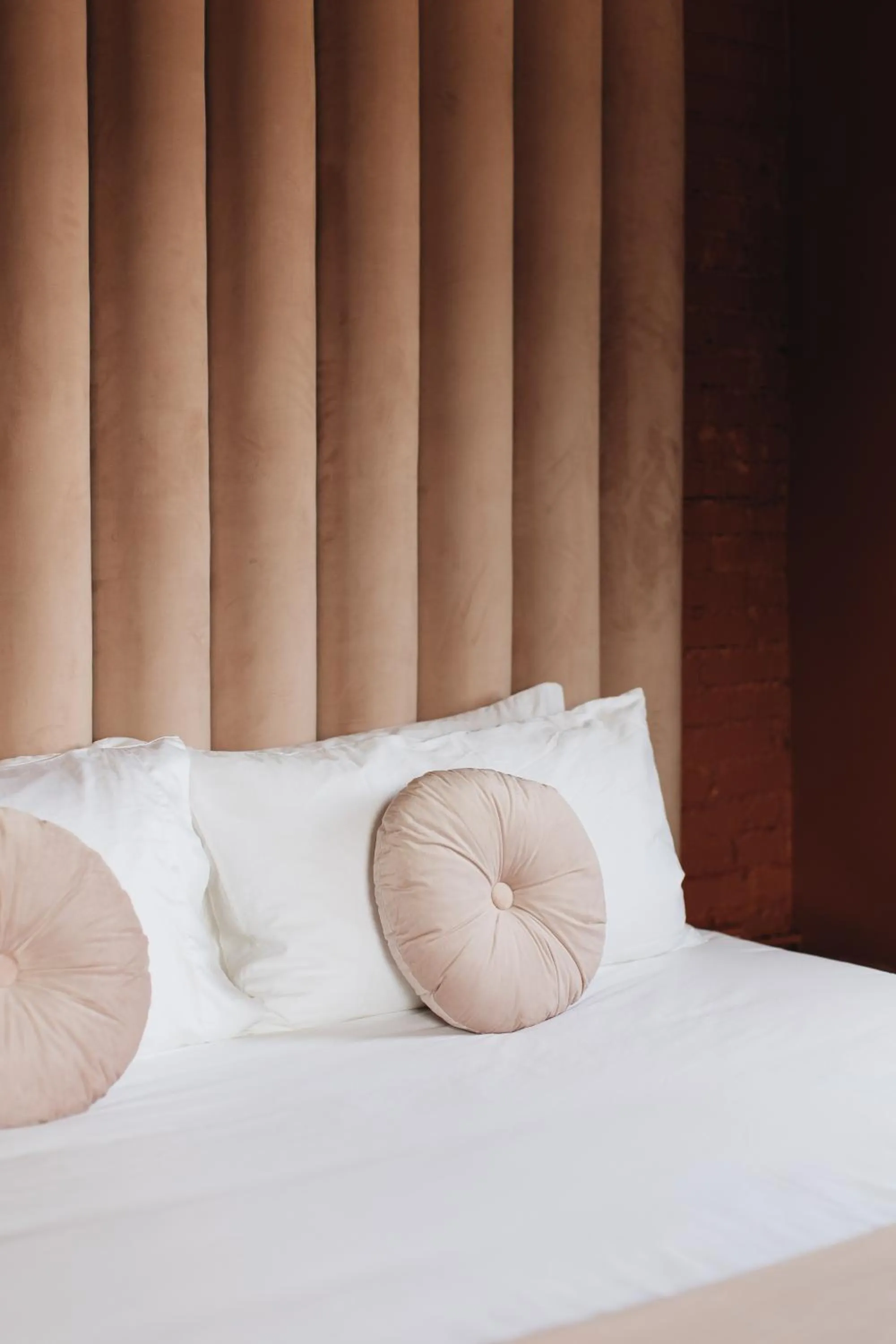 Bed in The Bellwether Hotel