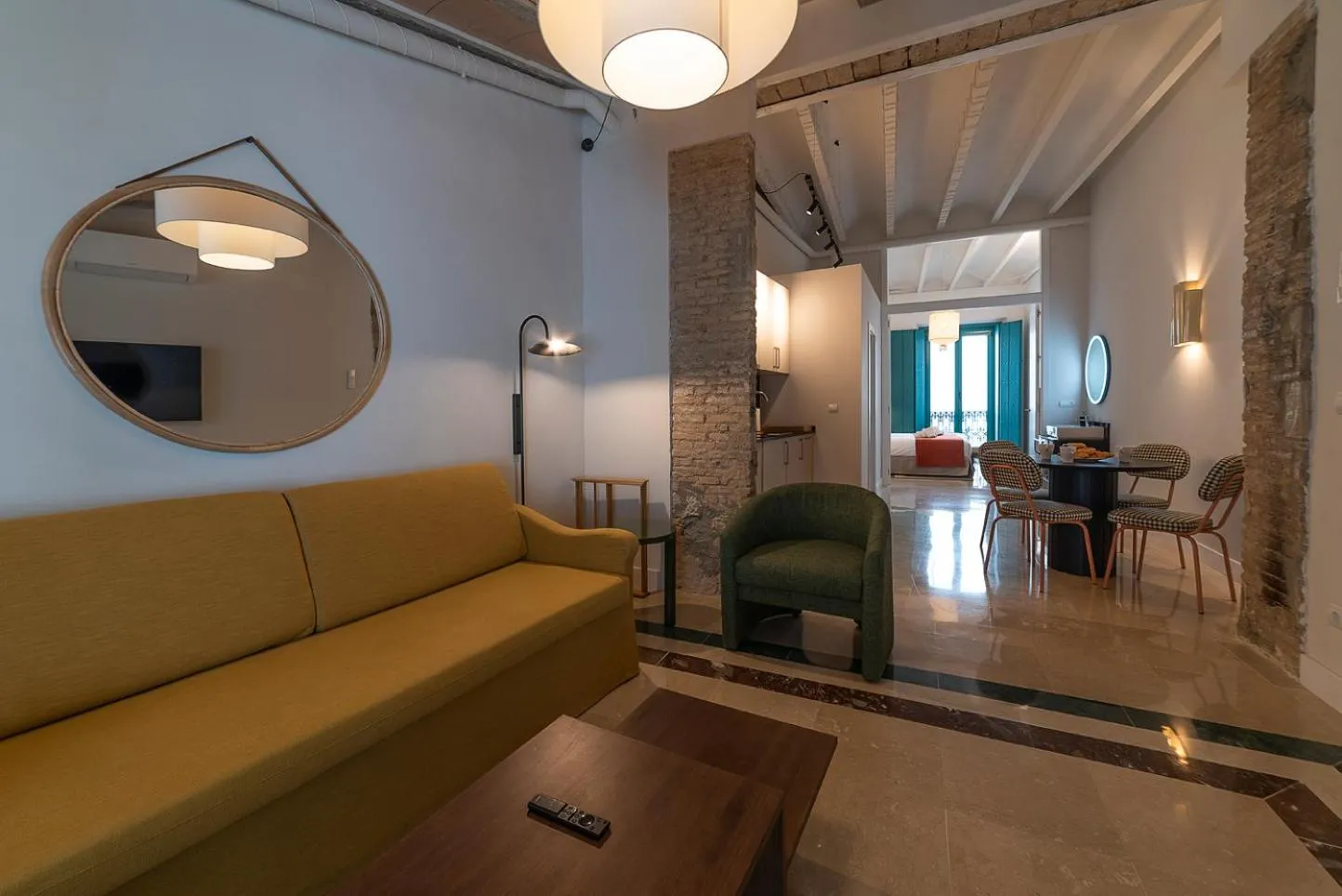 Seating area in Slow Suites Salvador