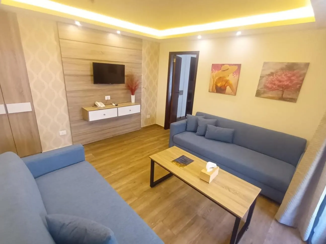 Seating area in Batroun boutique suites