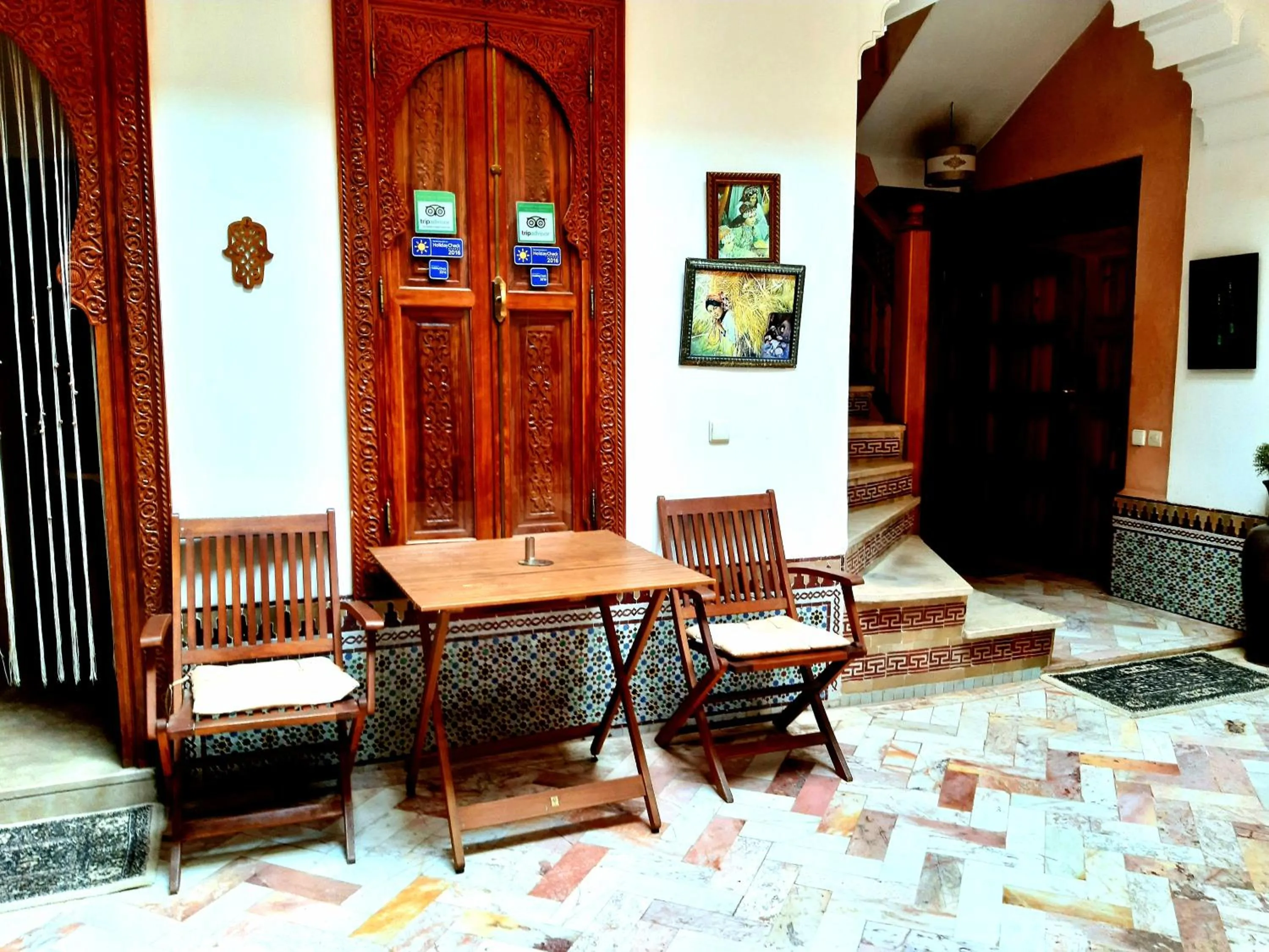 Seating area in Riad Radia