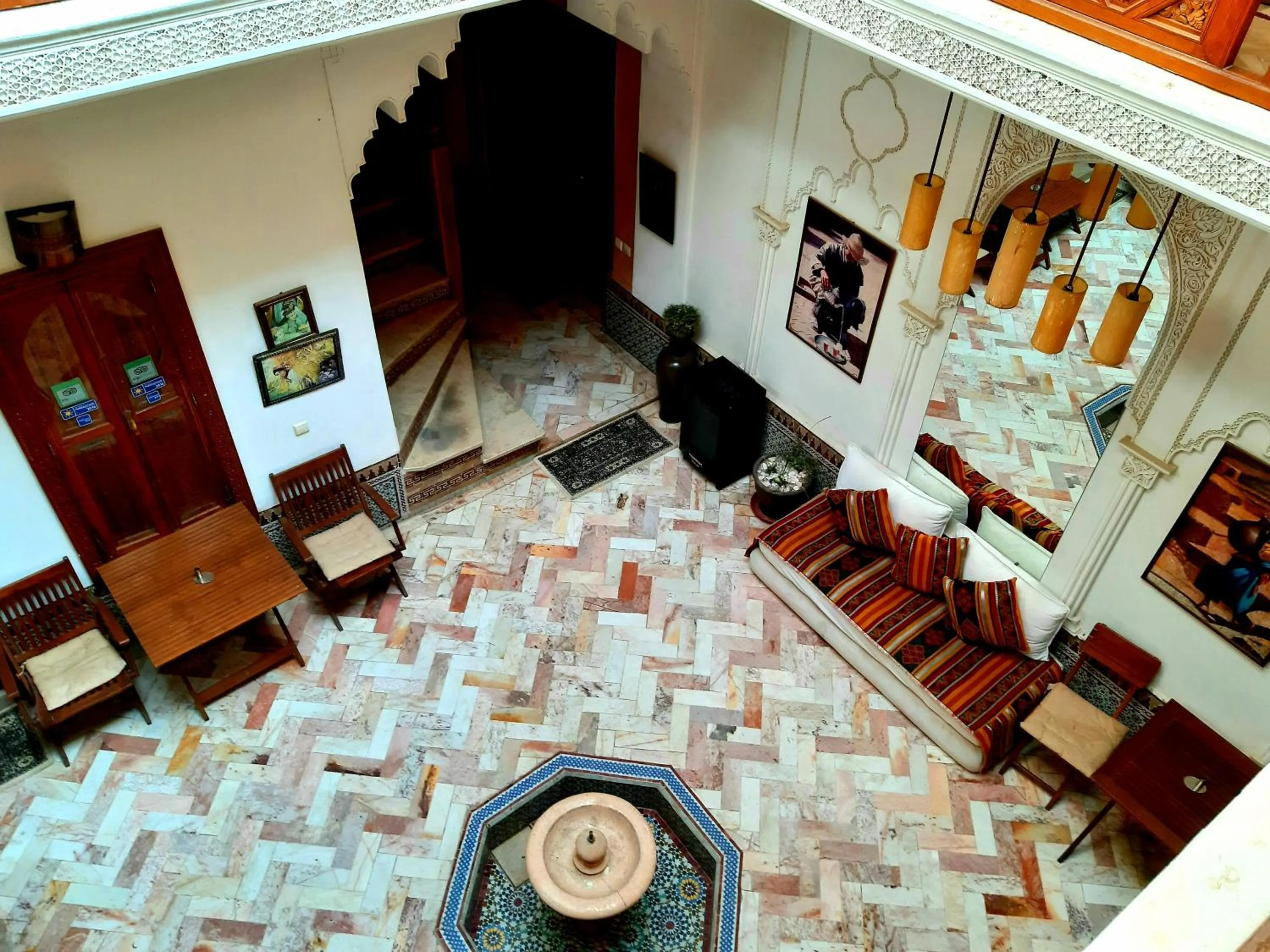 Seating area in Riad Radia