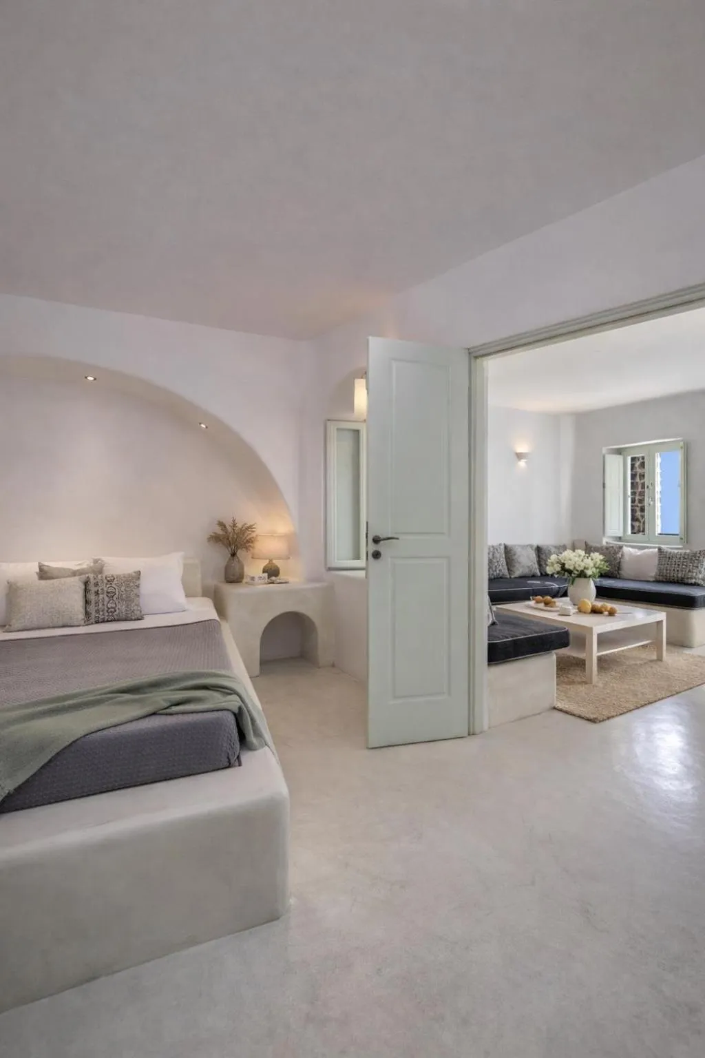 Seating area, Bed in Abrazo Villas