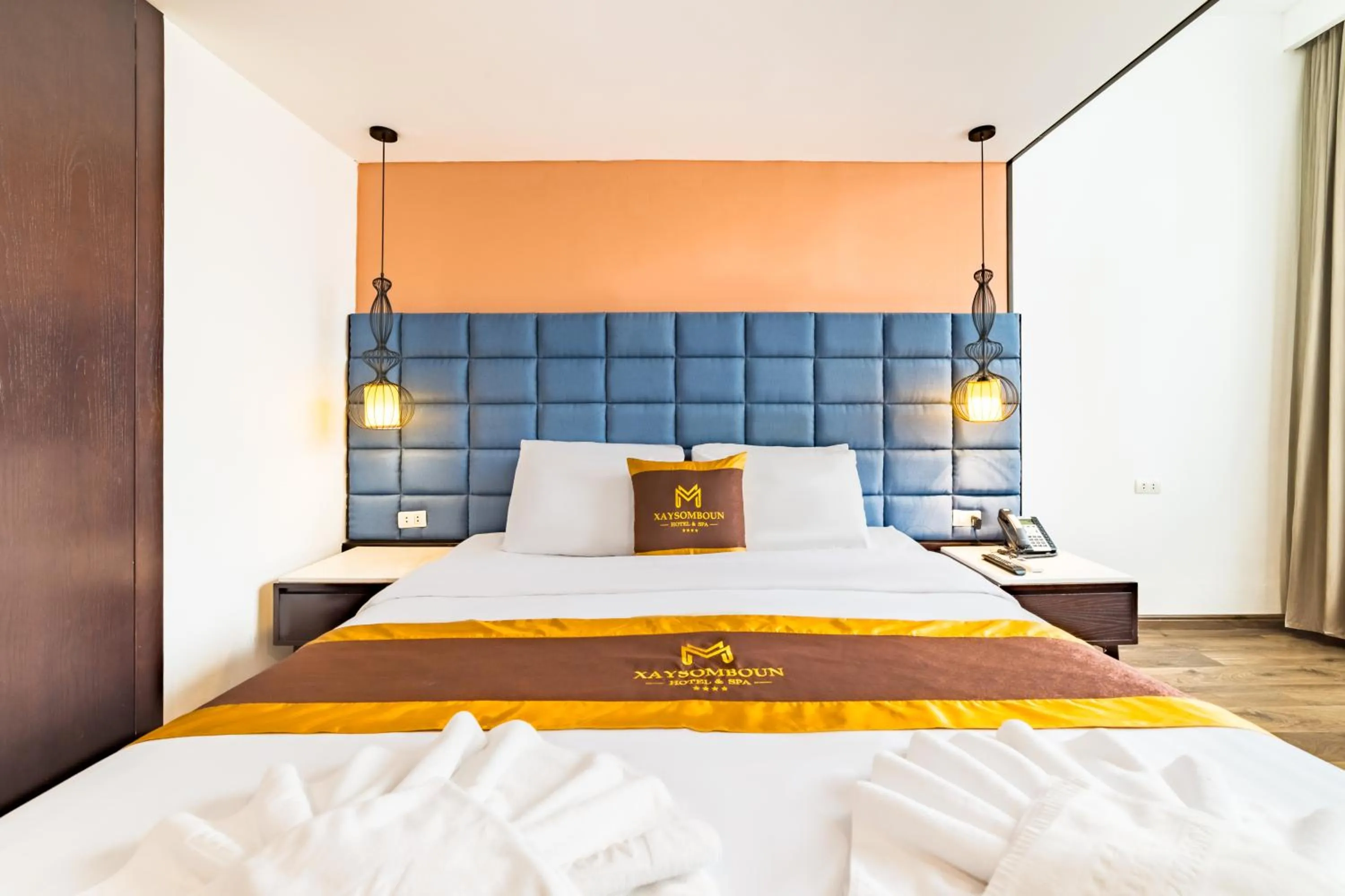 Bed in Xaysomboun Hotel & SPA