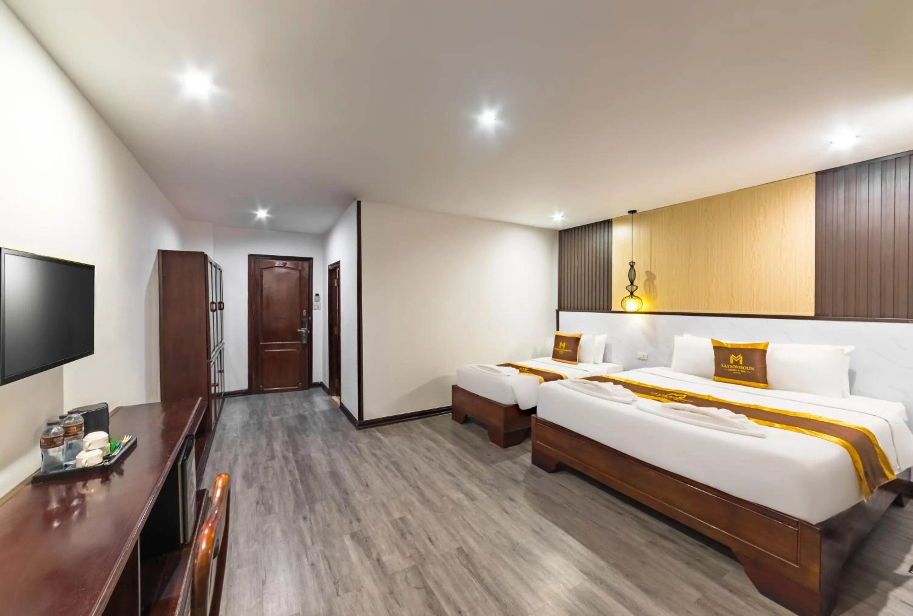 Bed in Xaysomboun Hotel & SPA