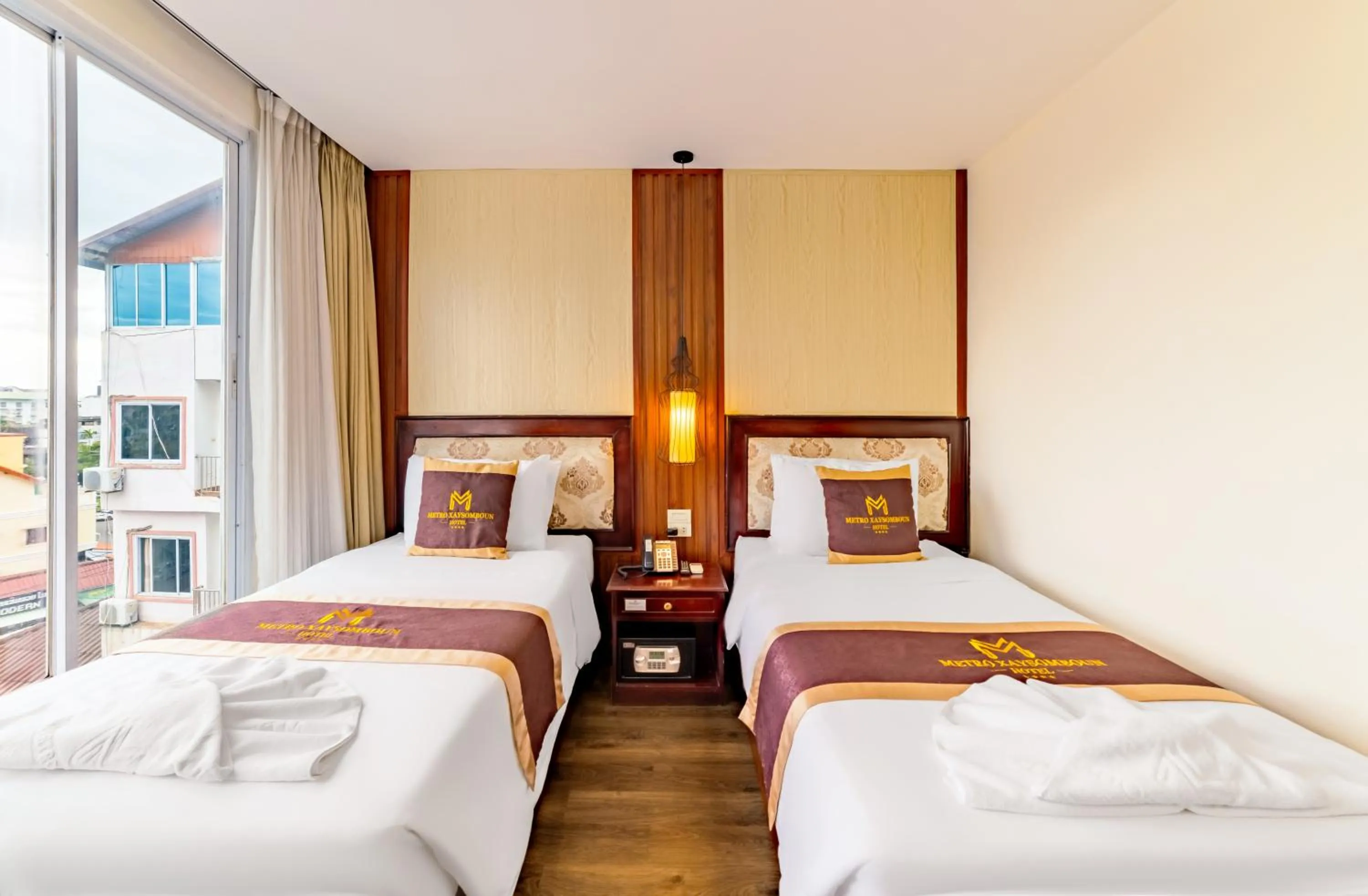 Bed in Xaysomboun Hotel & SPA