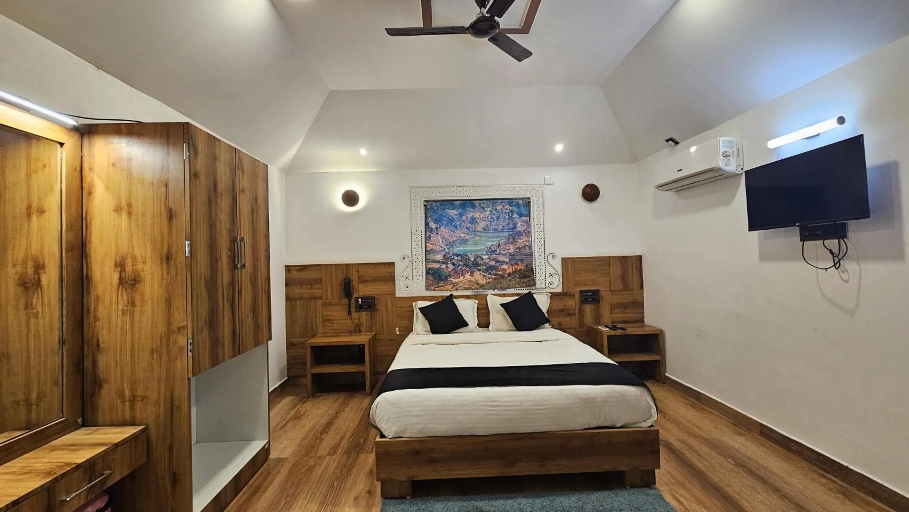 View (from property/room), Bed in Santkrupa Villa Resort