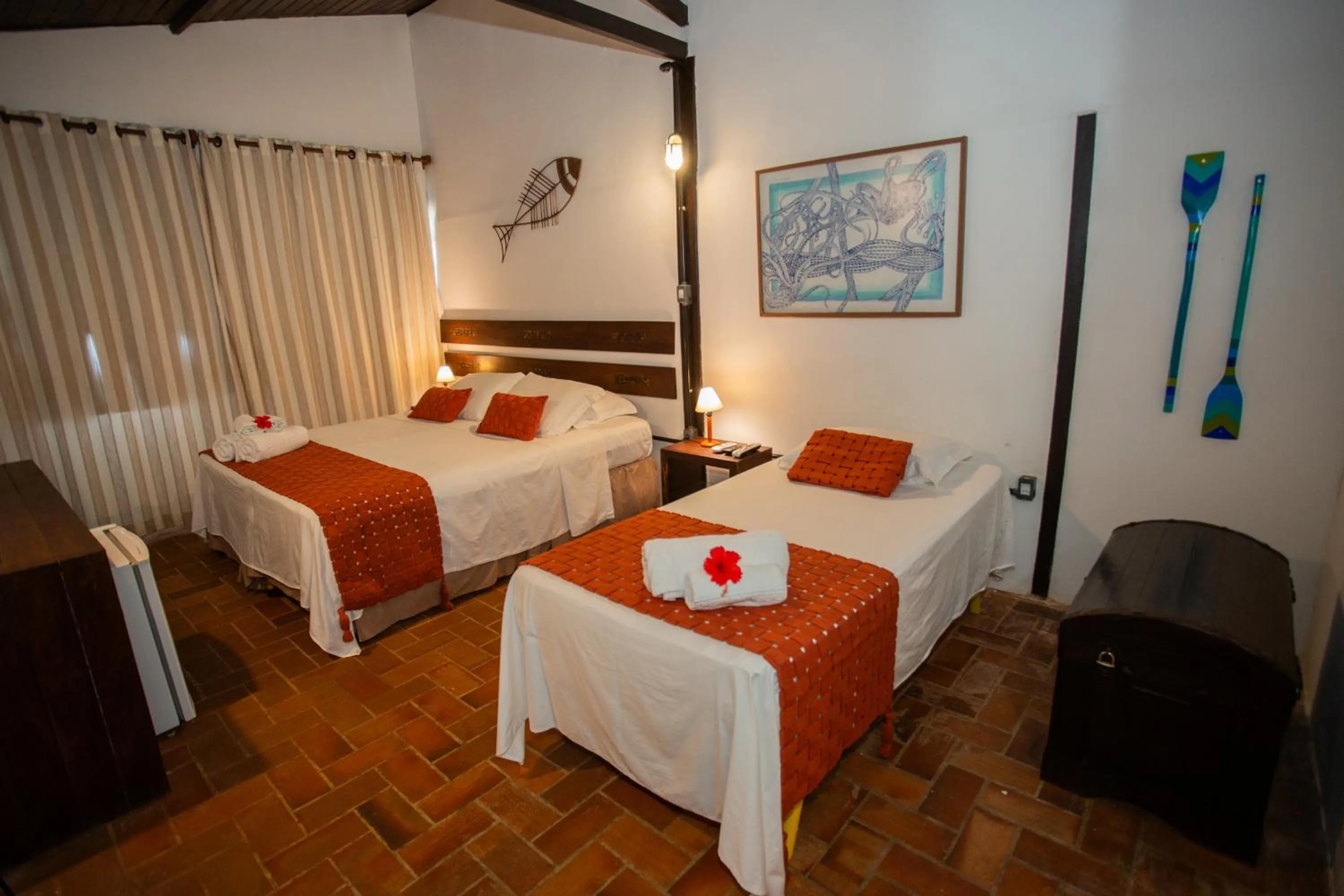 Bed in Pousada Santú Noronha