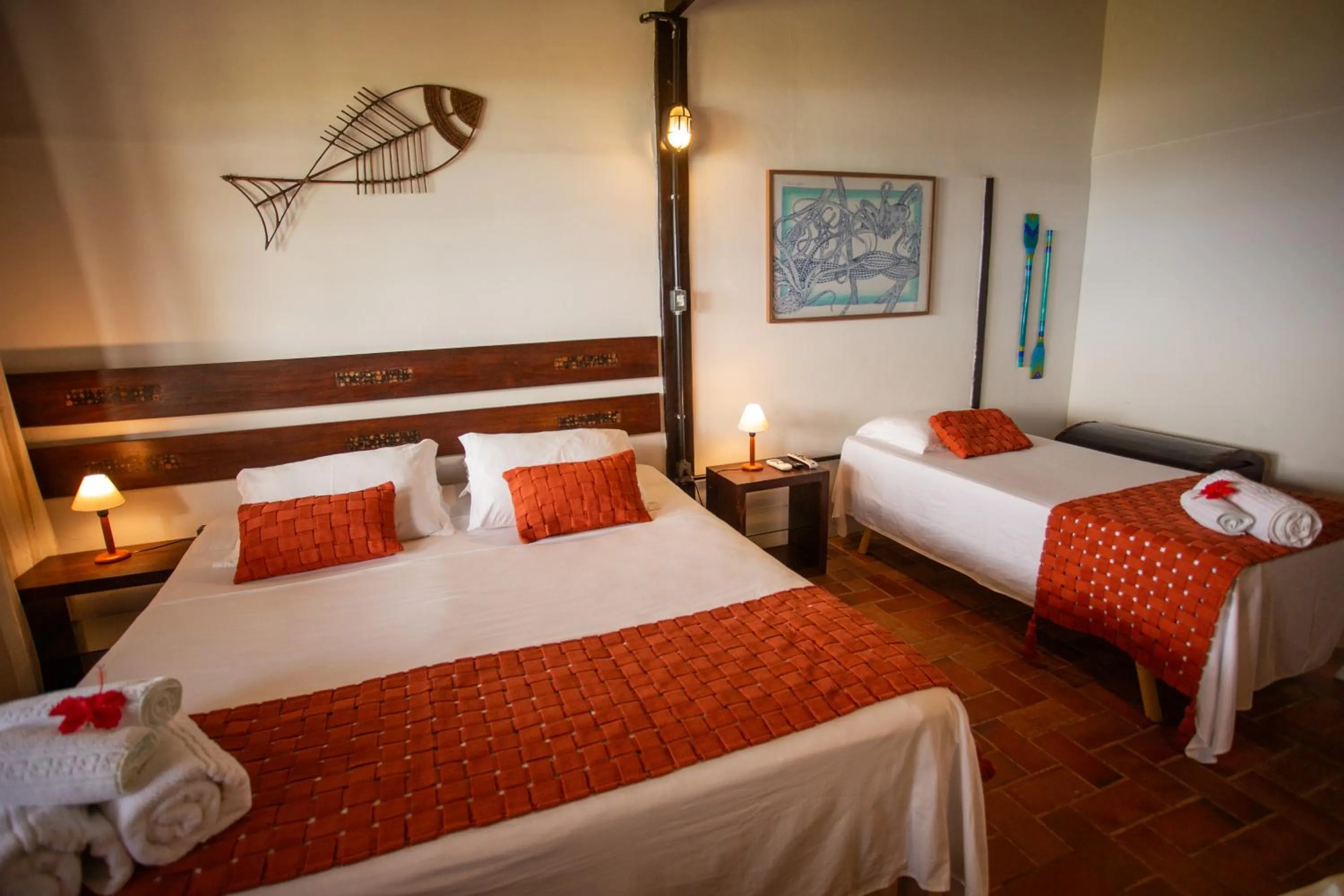 Bed in Pousada Santú Noronha