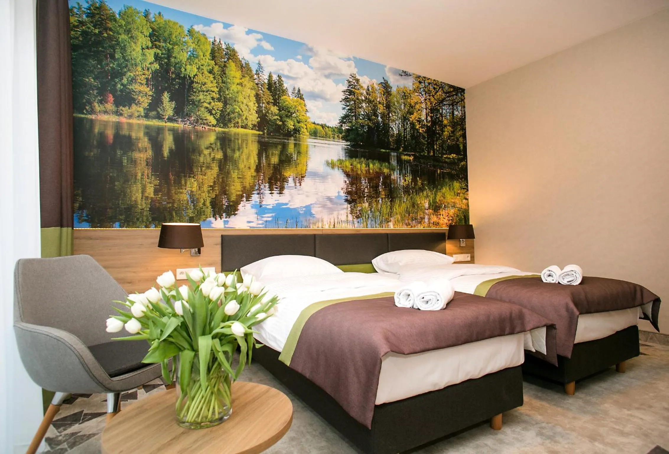 Bed in Sanatorium Uzdrowiskowe Augustów