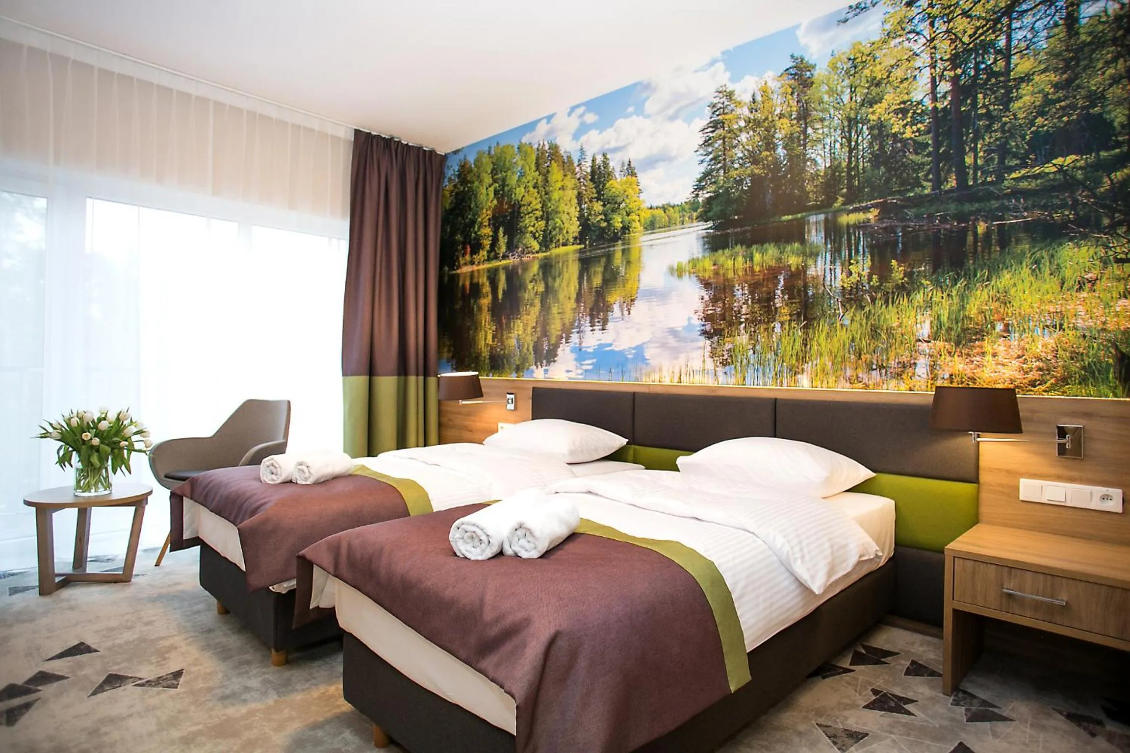 Bed in Sanatorium Uzdrowiskowe Augustów