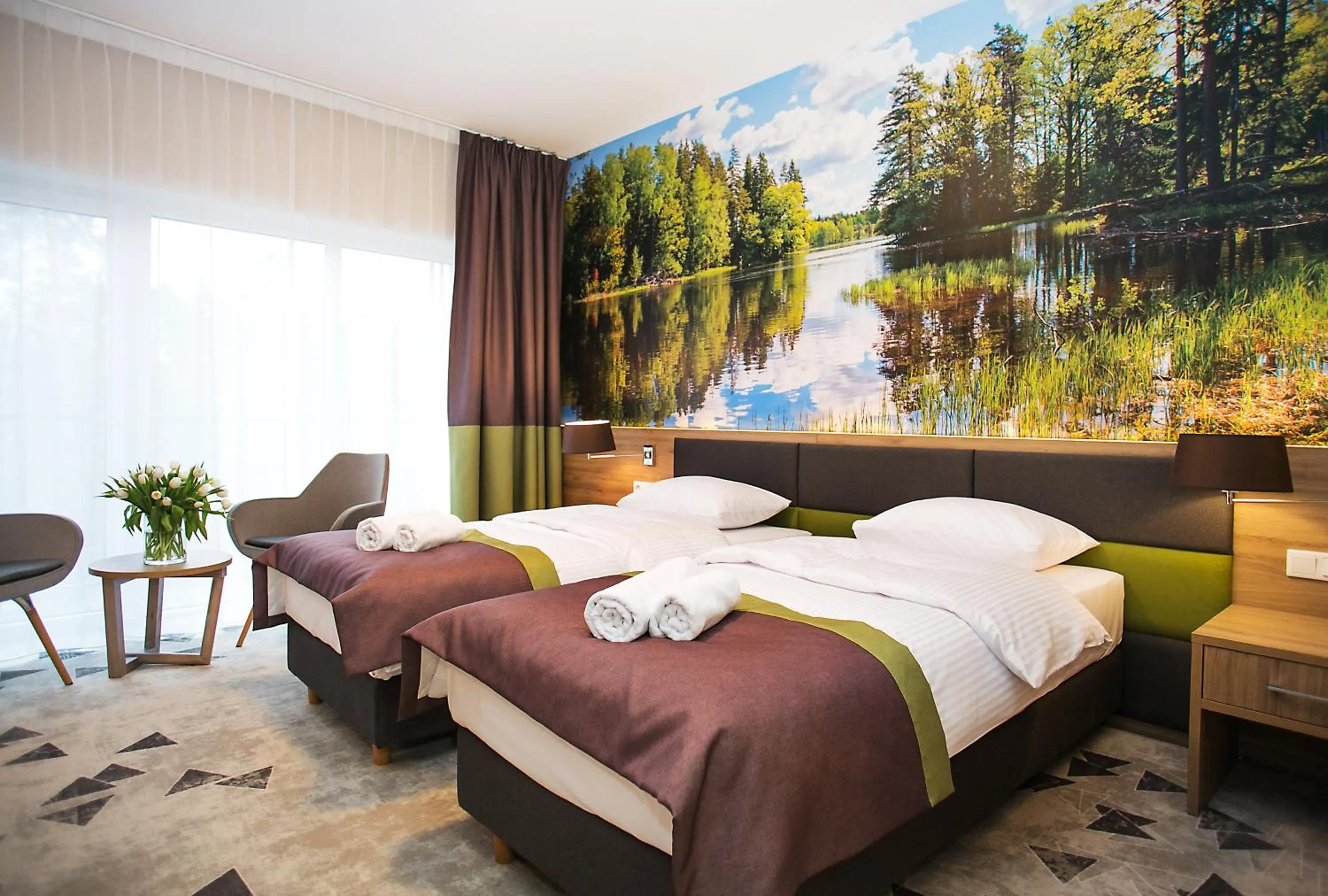 Bed in Sanatorium Uzdrowiskowe Augustów