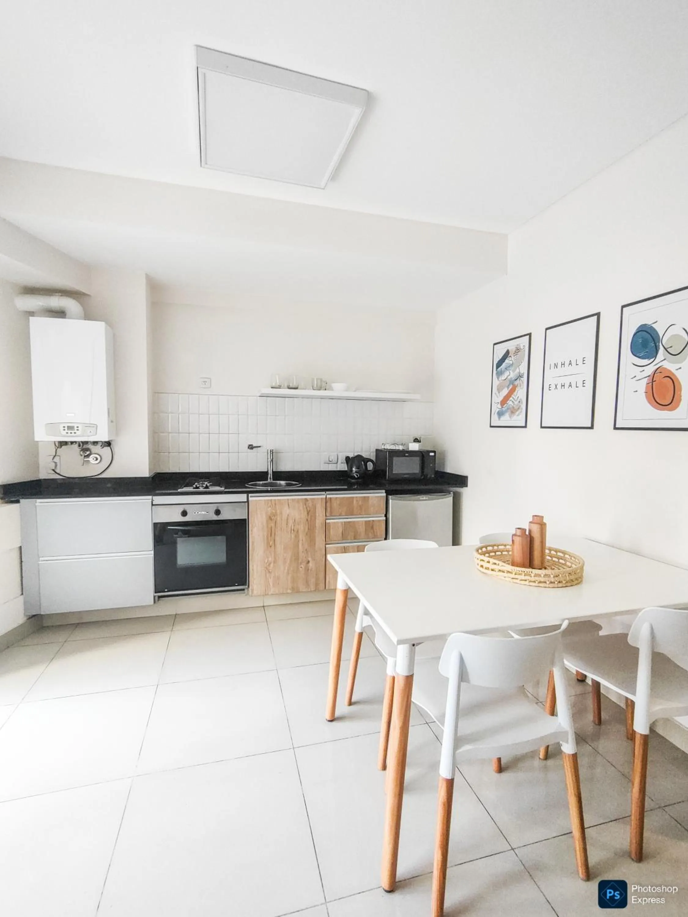 kitchen in Báltico Suites