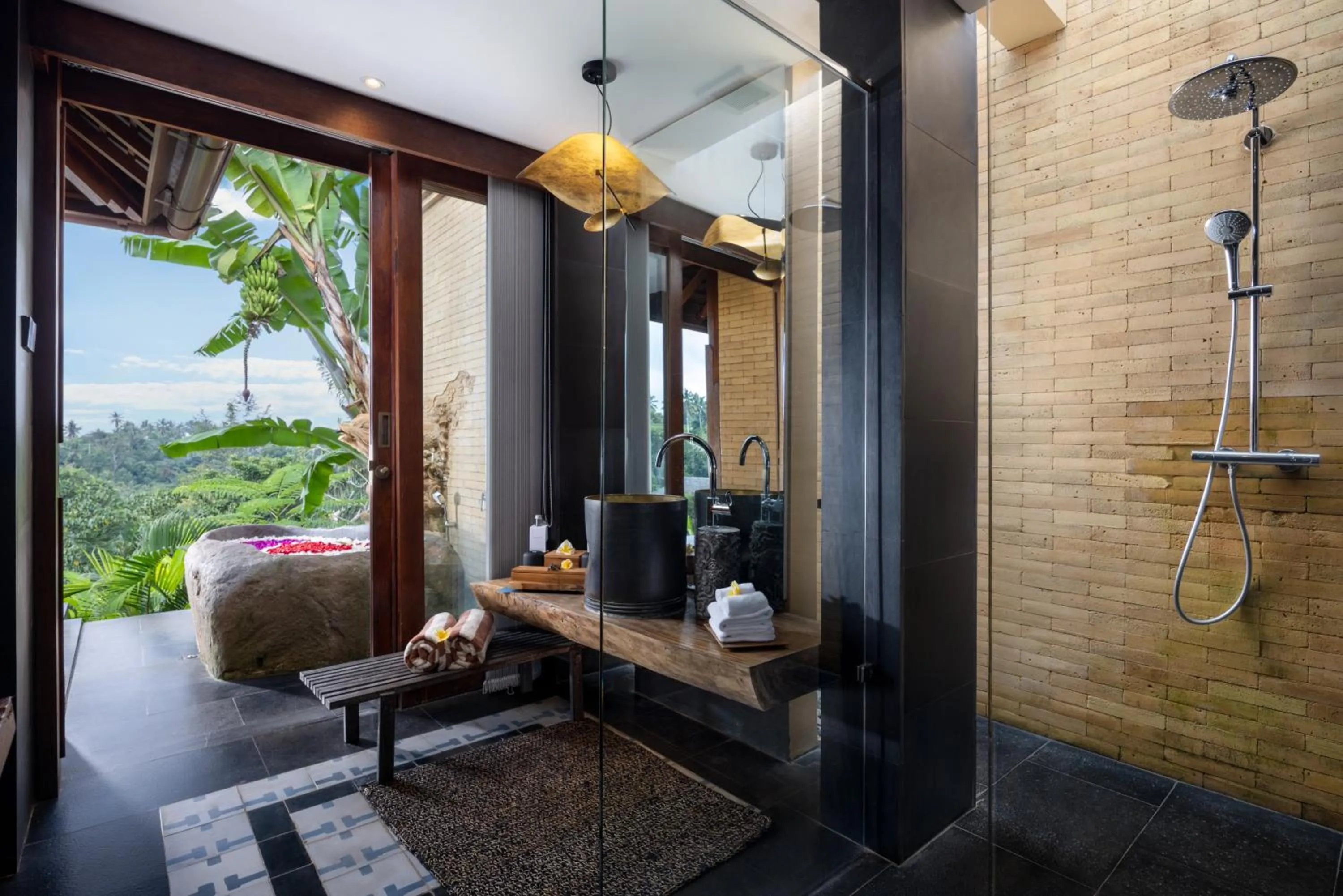 Shower in Sanna Ubud A Pramana Experience