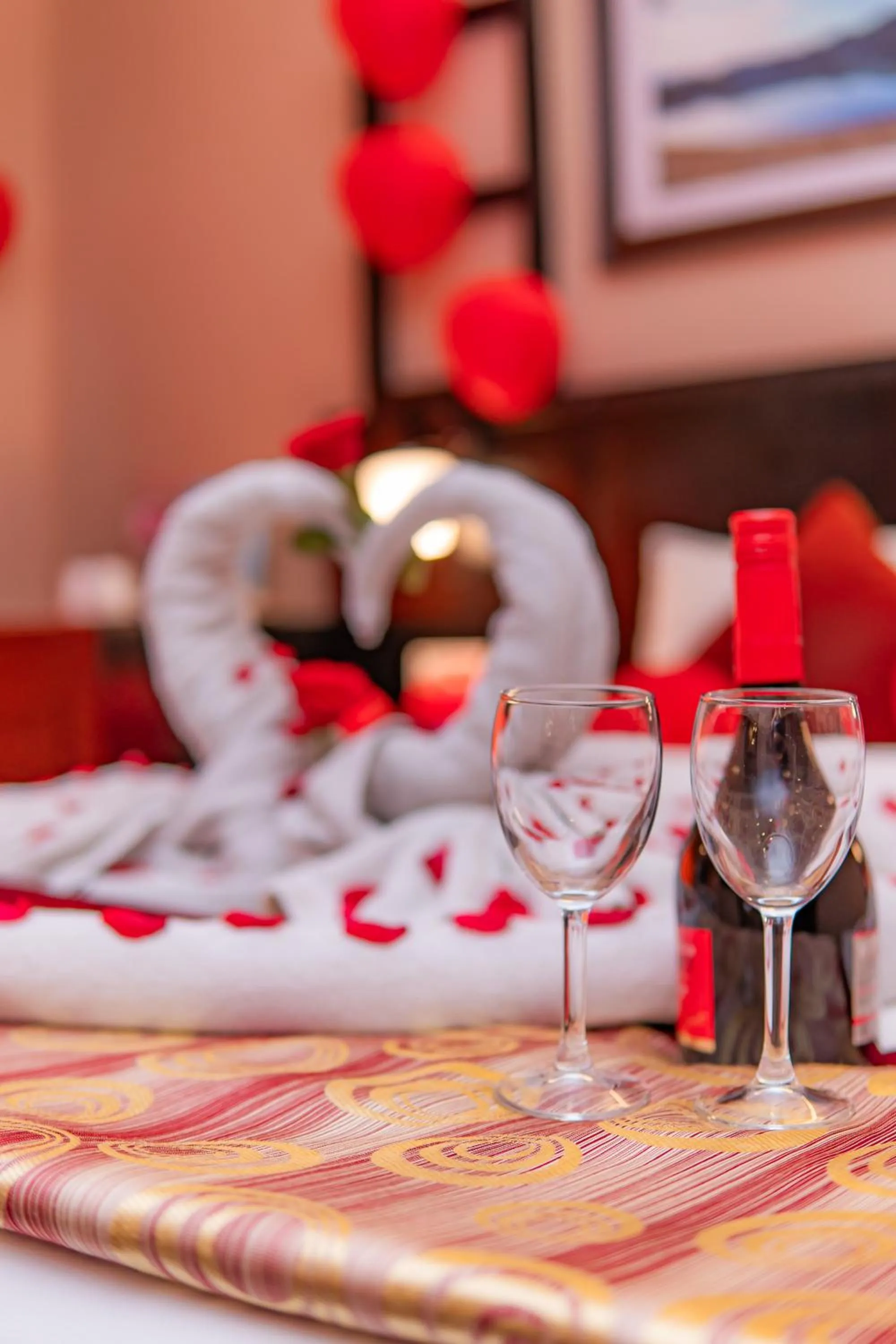 Bed in Moonlight Resort and Spa