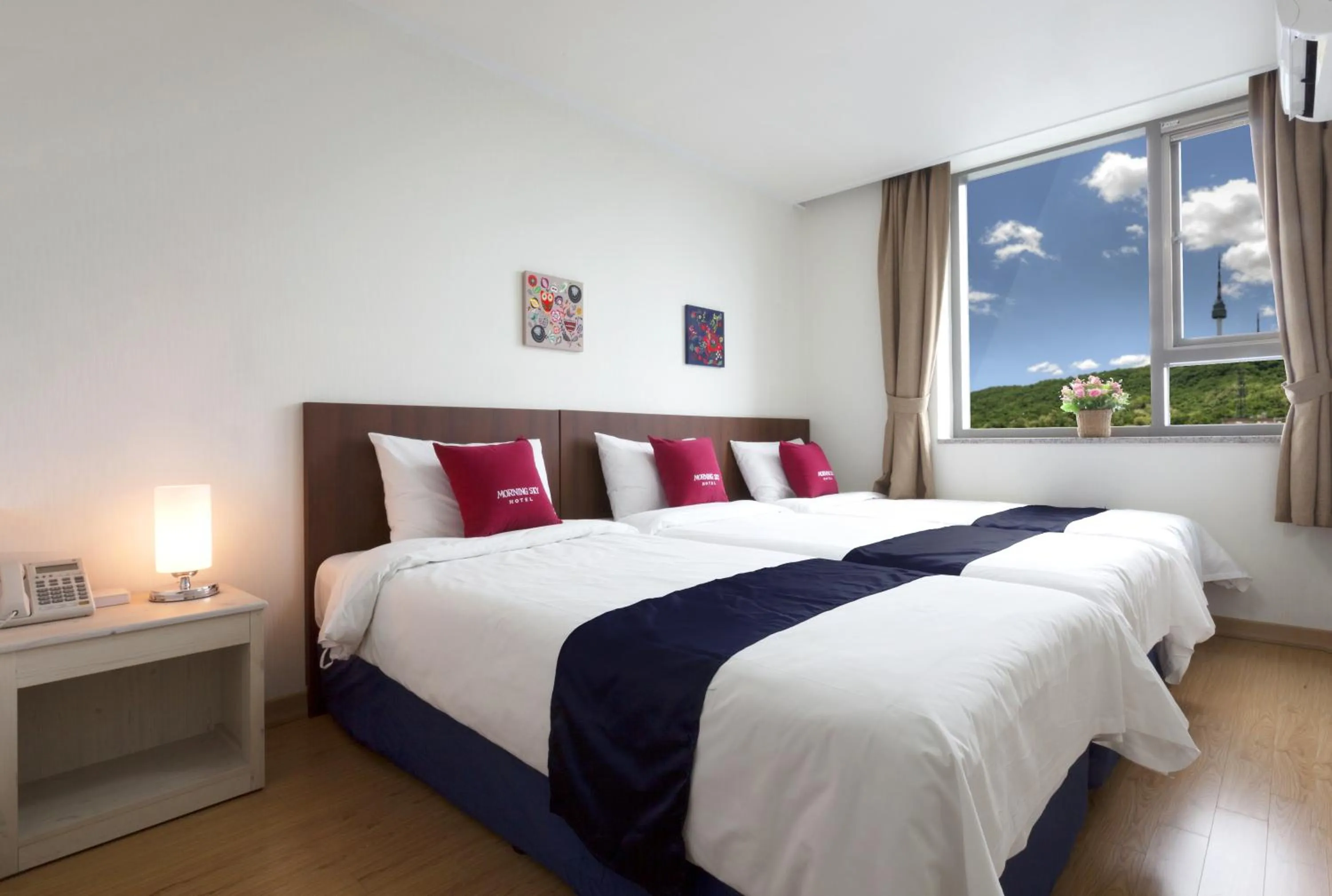 Decorative detail, Bed in Hotel Morning Sky