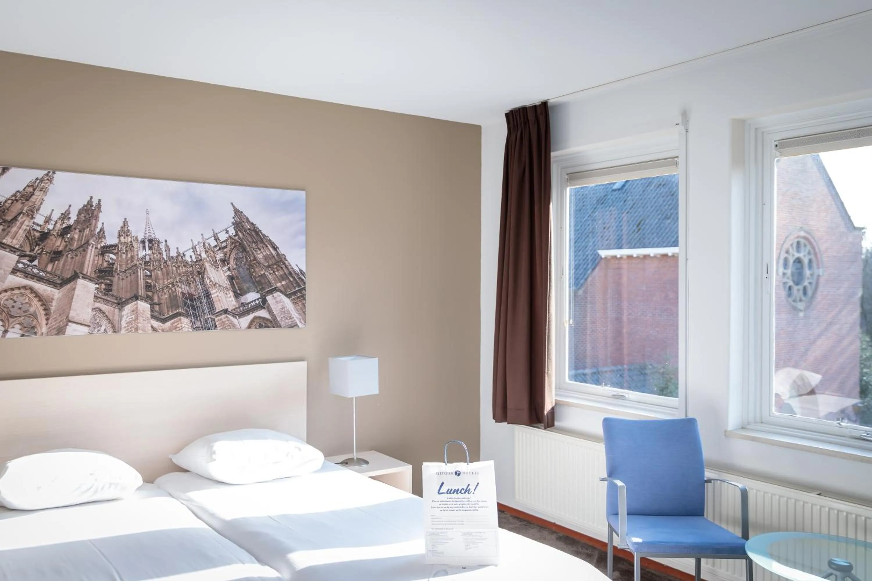 Bedroom, Bed in Fletcher Kloosterhotel Willibrordhaeghe