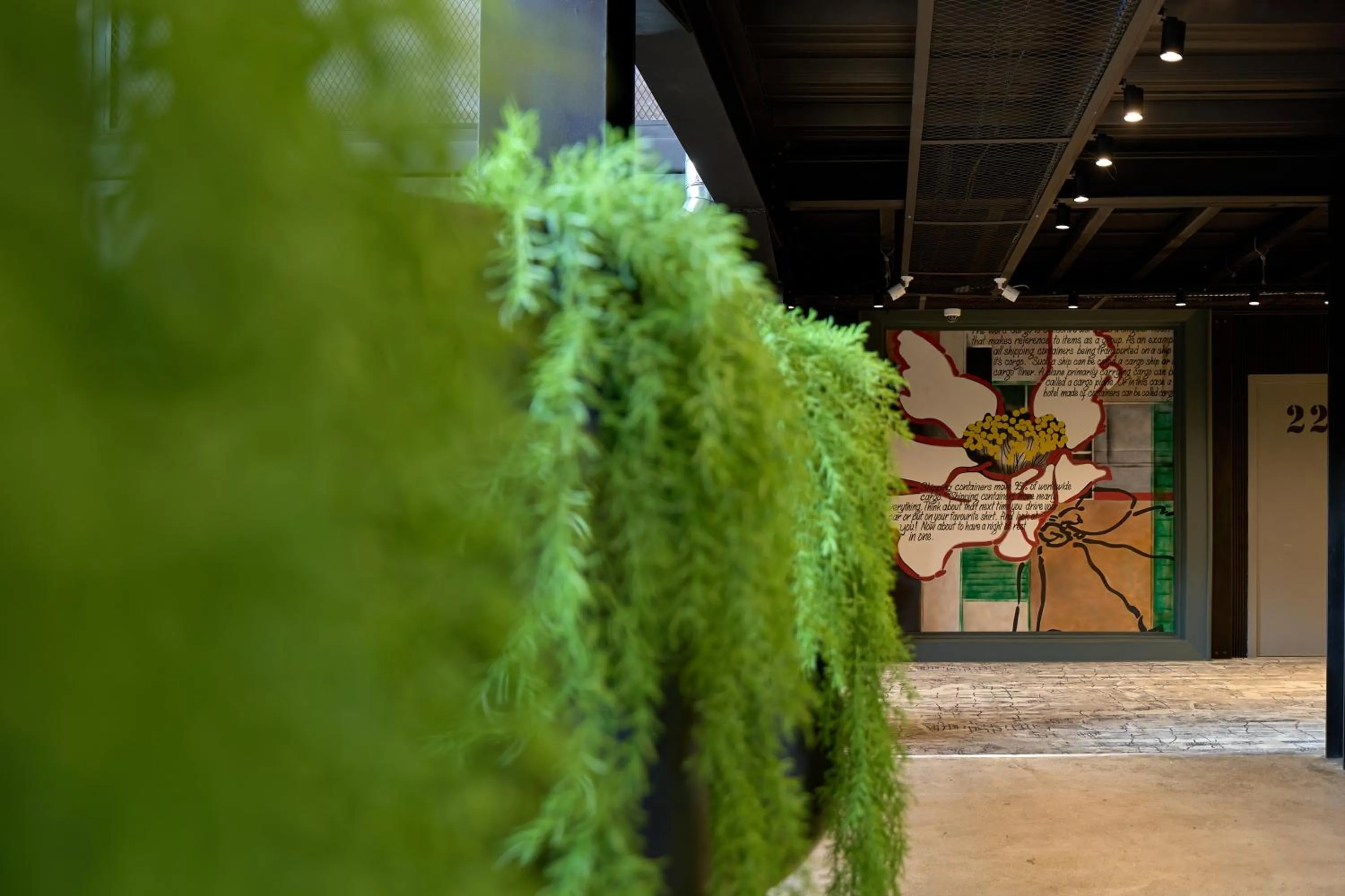 Decorative detail in Cargo88 Hotel