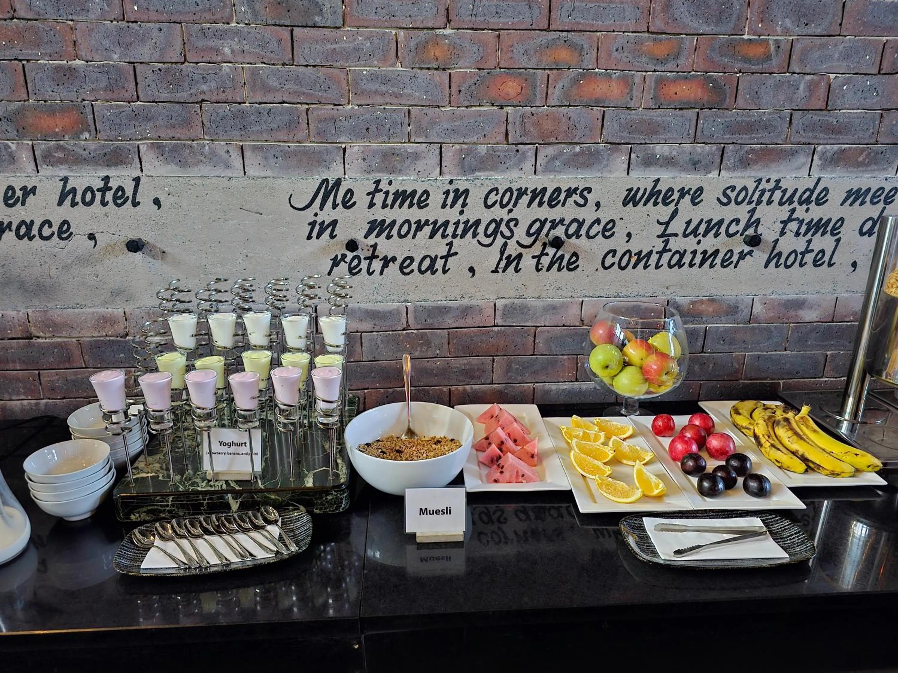 Buffet breakfast in Cargo88 Hotel