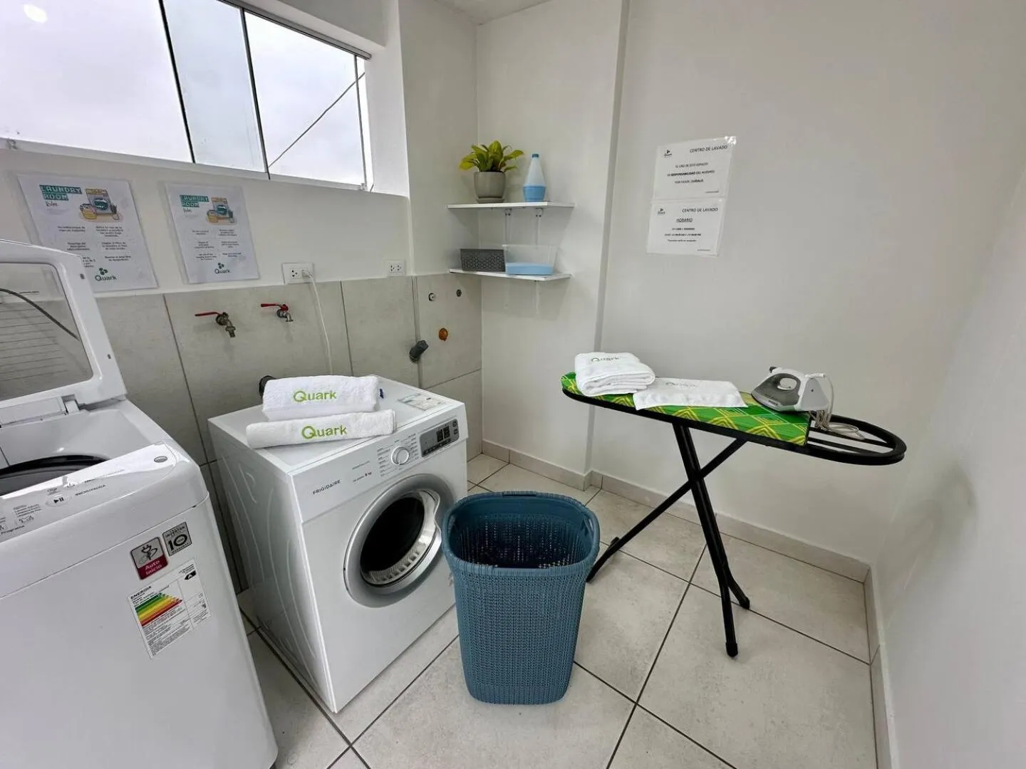 Communal kitchen in Quark Apartments
