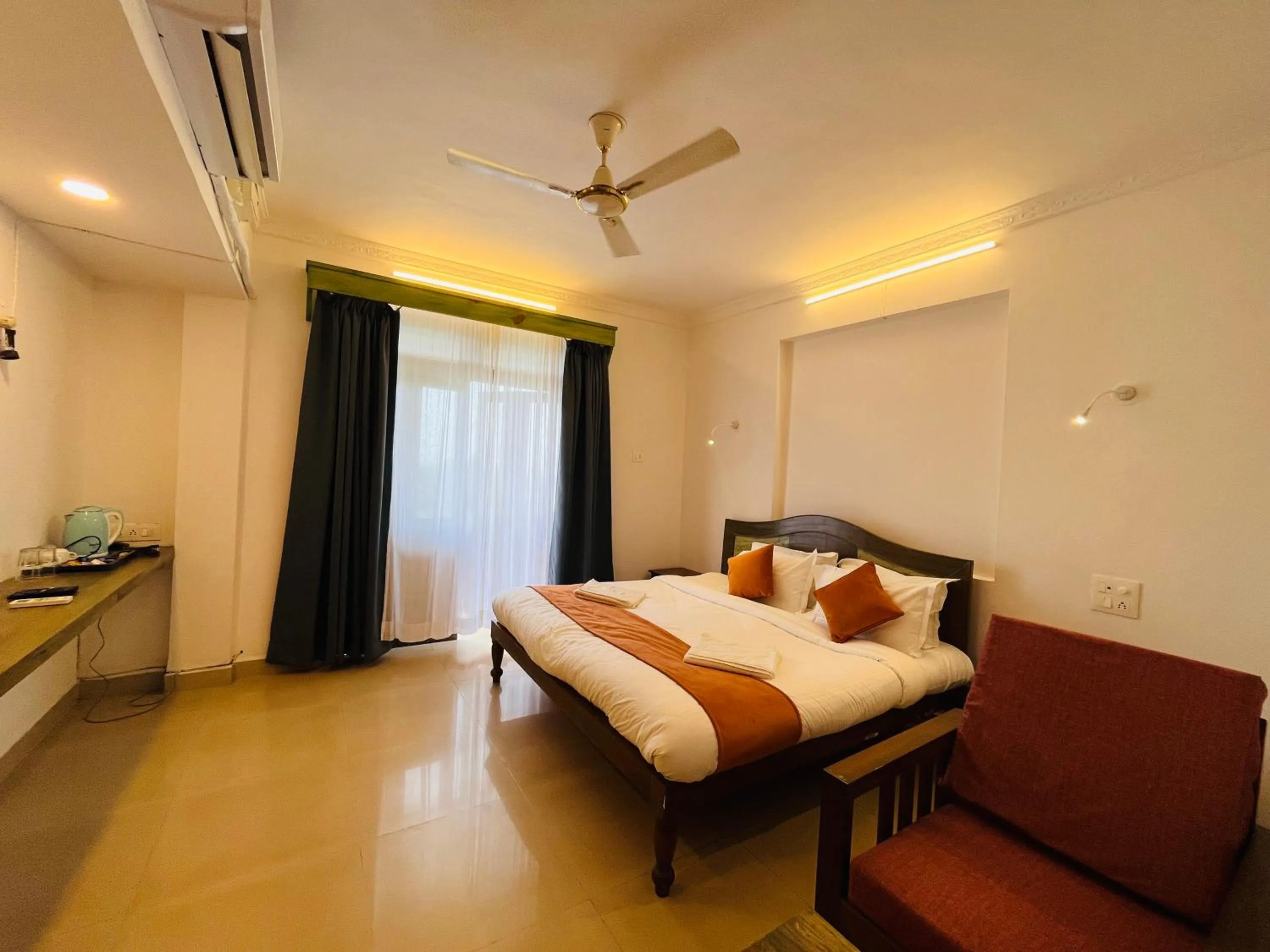 Bed in Nagas Hotel Satyavati Morjim