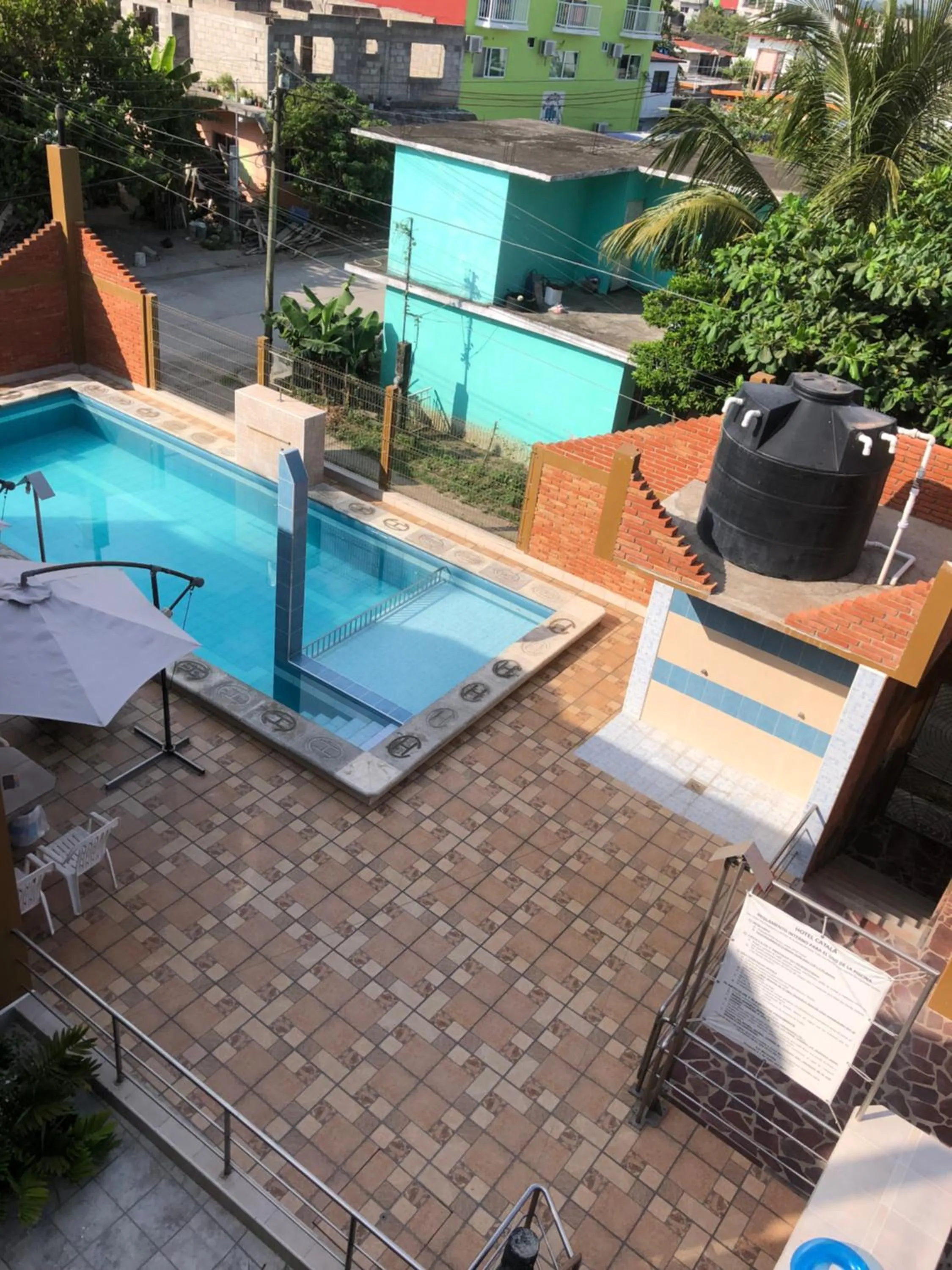 Pool view in Hotel Catala