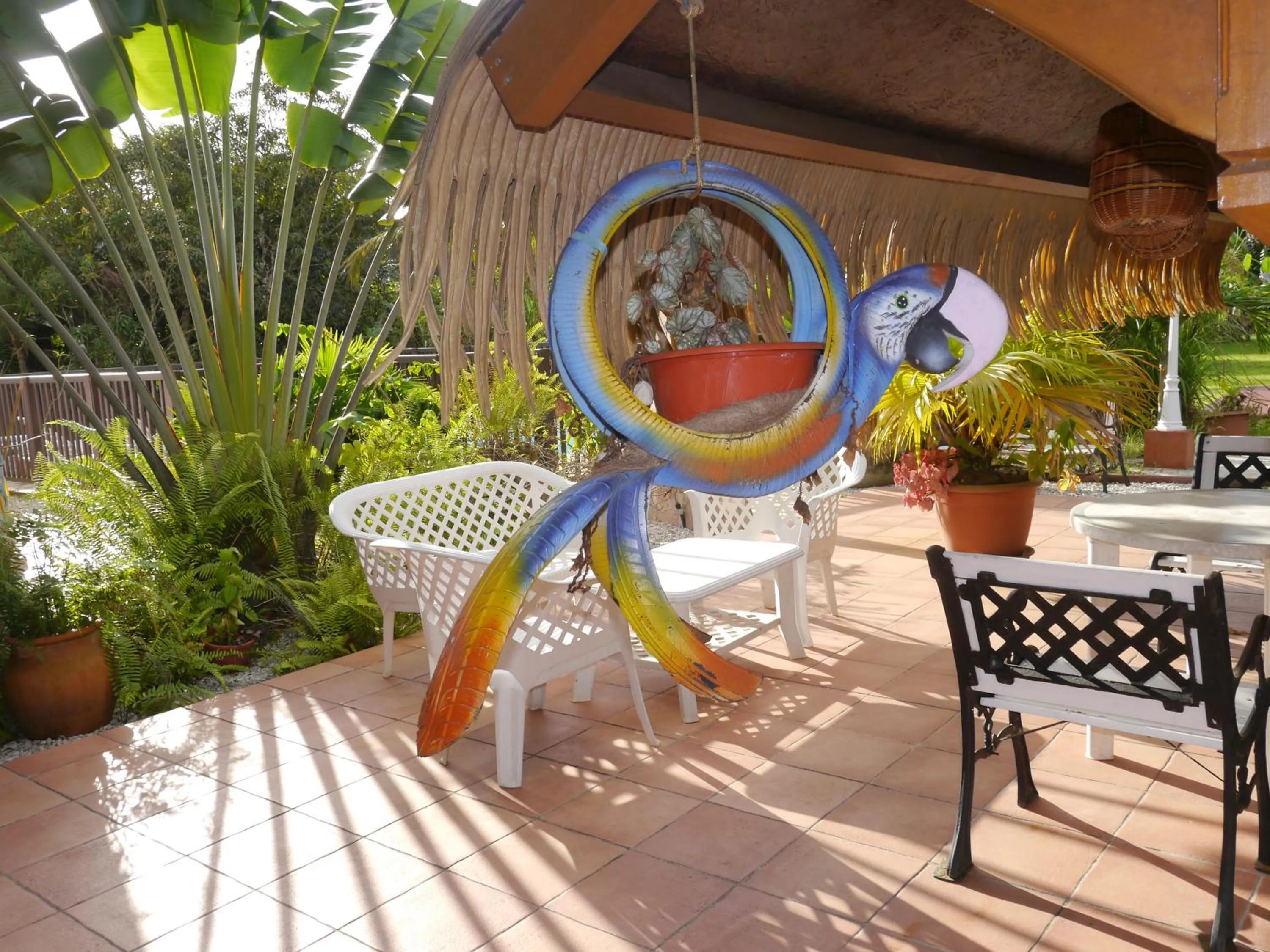 Patio in Hotel La Marmotte