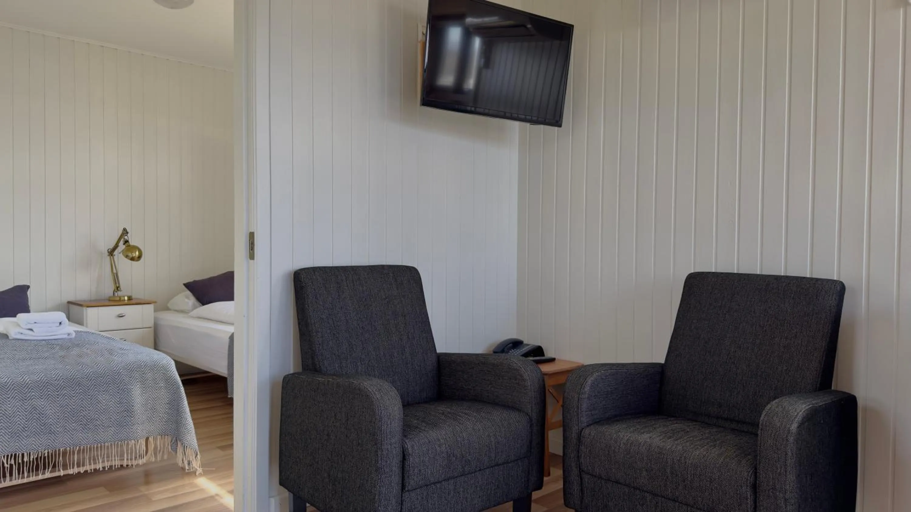Seating area, Bed in Framtid Apartments and Holiday Homes