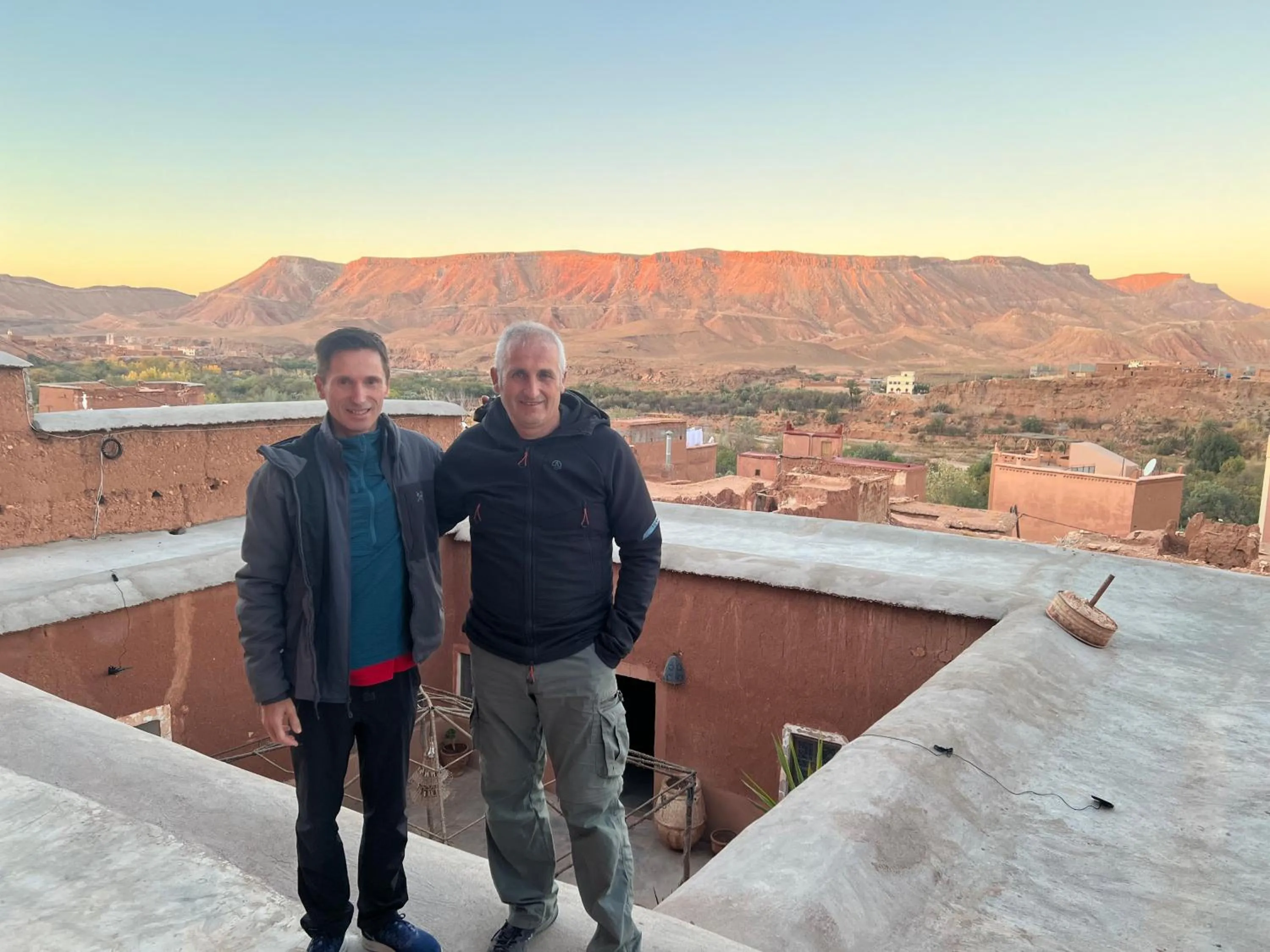 group of guests in Kasbah Tigmi El Janoub