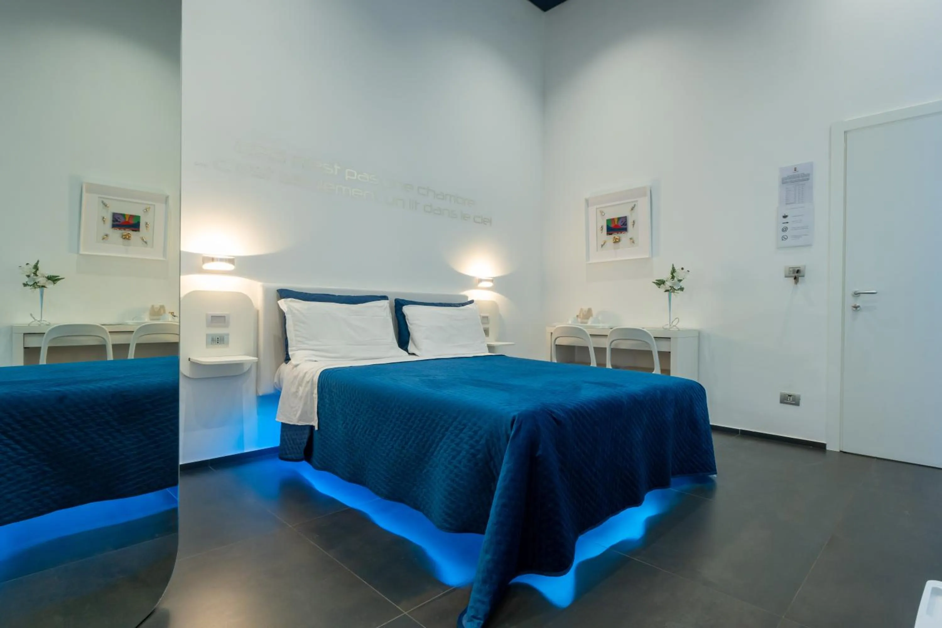 Bed in Skyhouse Chiatamone