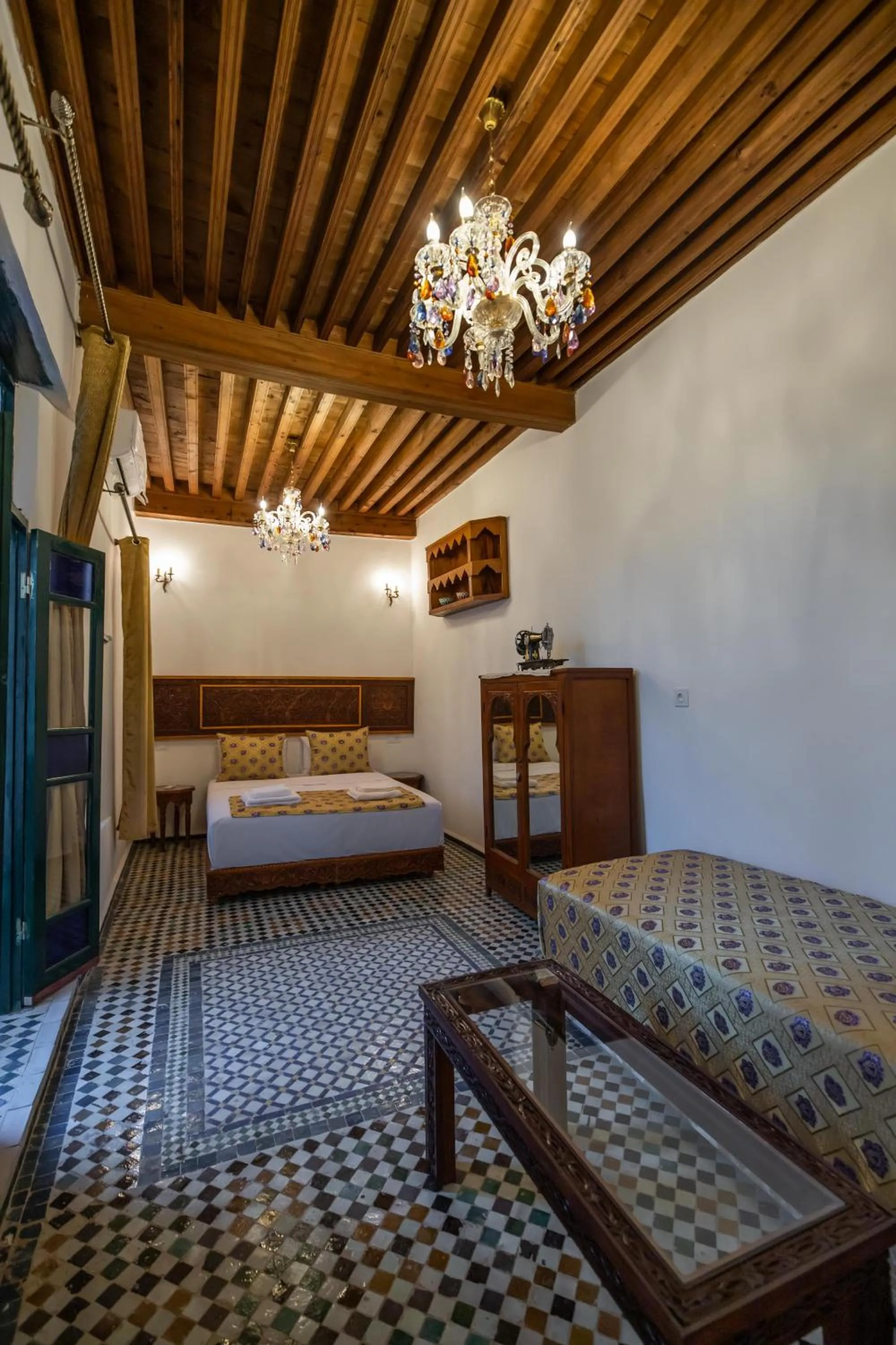 Living room, Bed in Dar Usham Fes Luxury Guest House