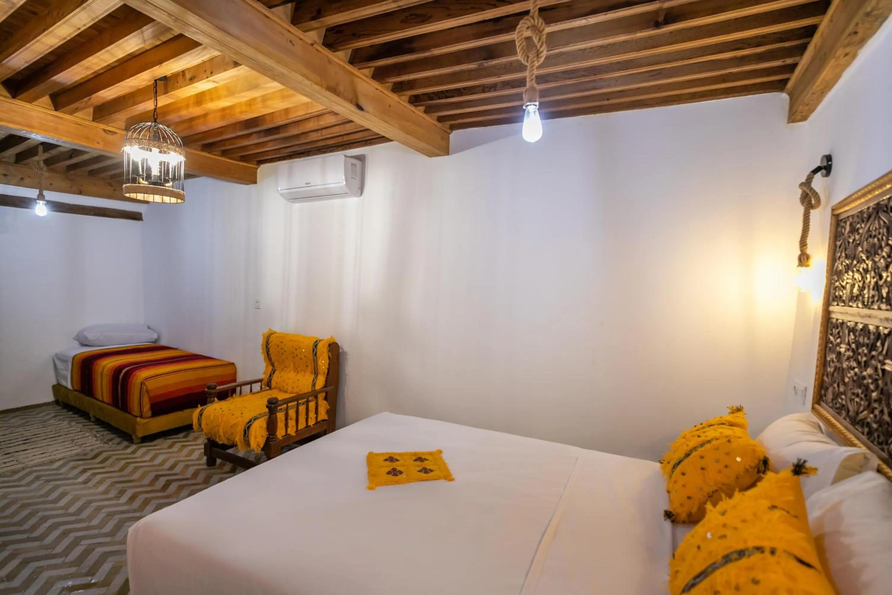 Bed in Dar Usham Fes Luxury Guest House