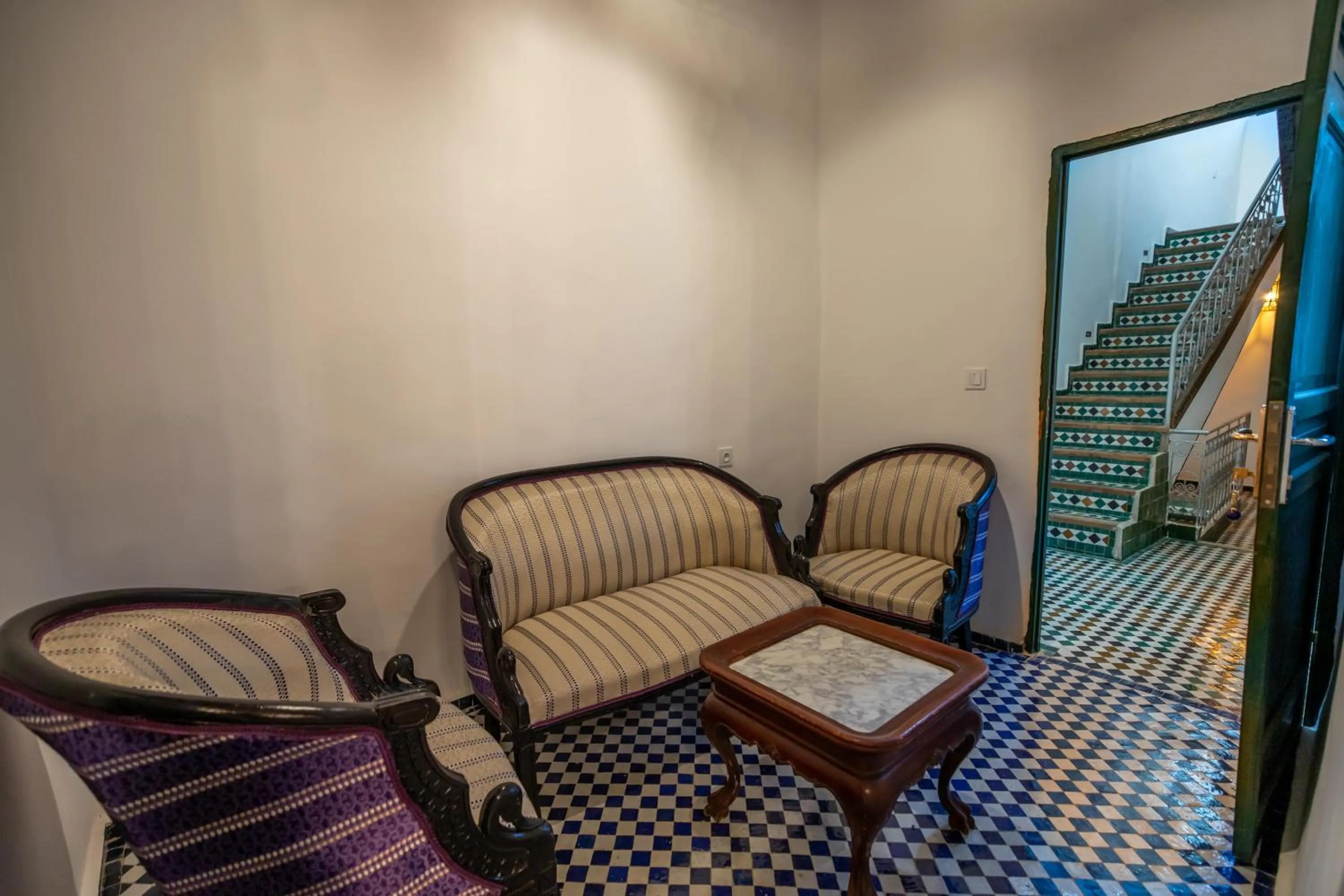 Seating area in Dar Usham Fes Luxury Guest House