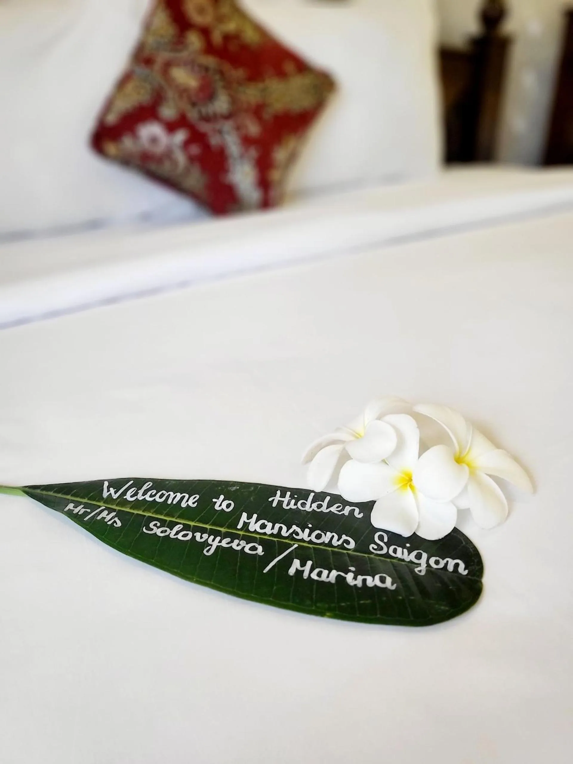 Decorative detail in Hidden Mansions Saigon Resort