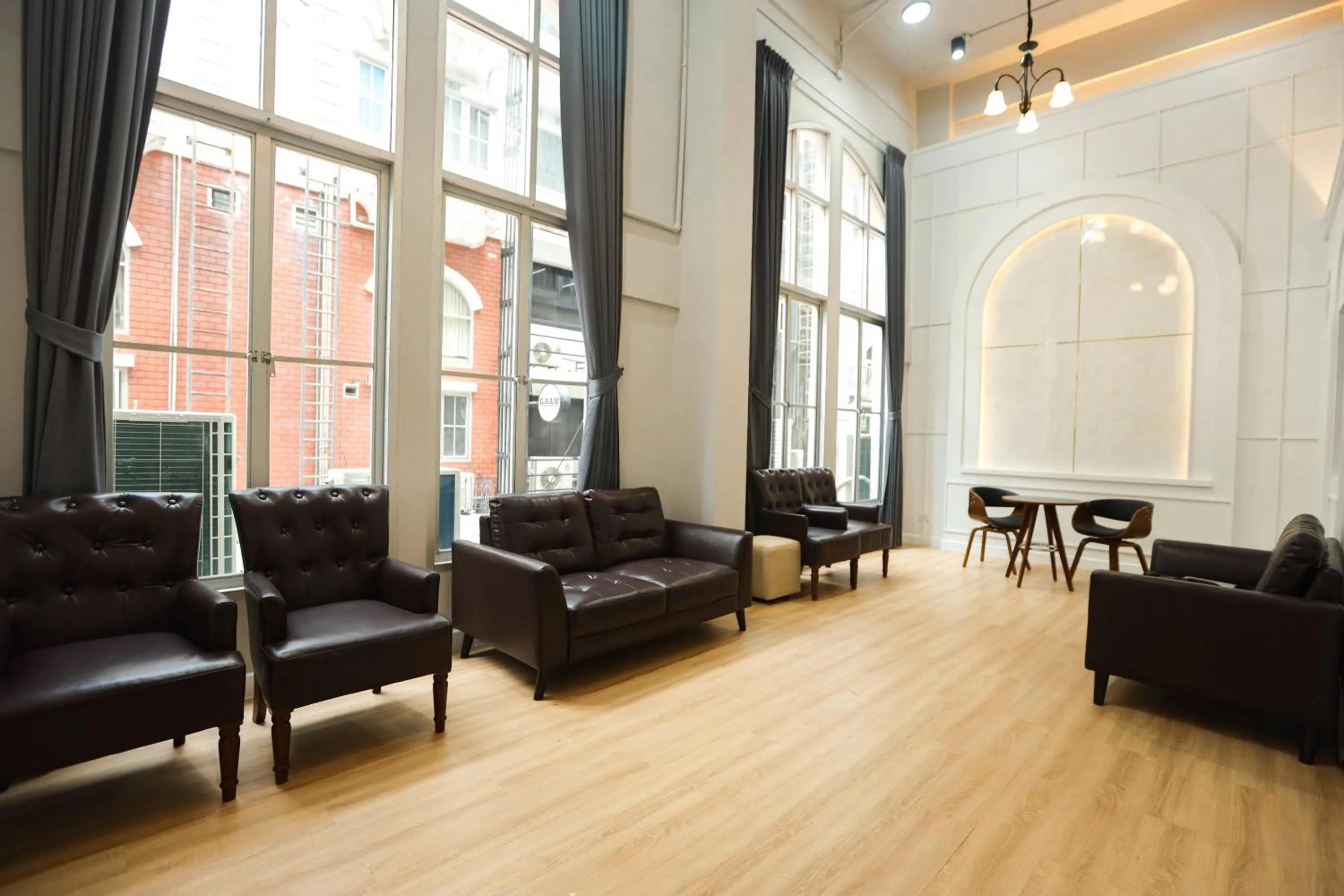 Seating area in G5 Hostel