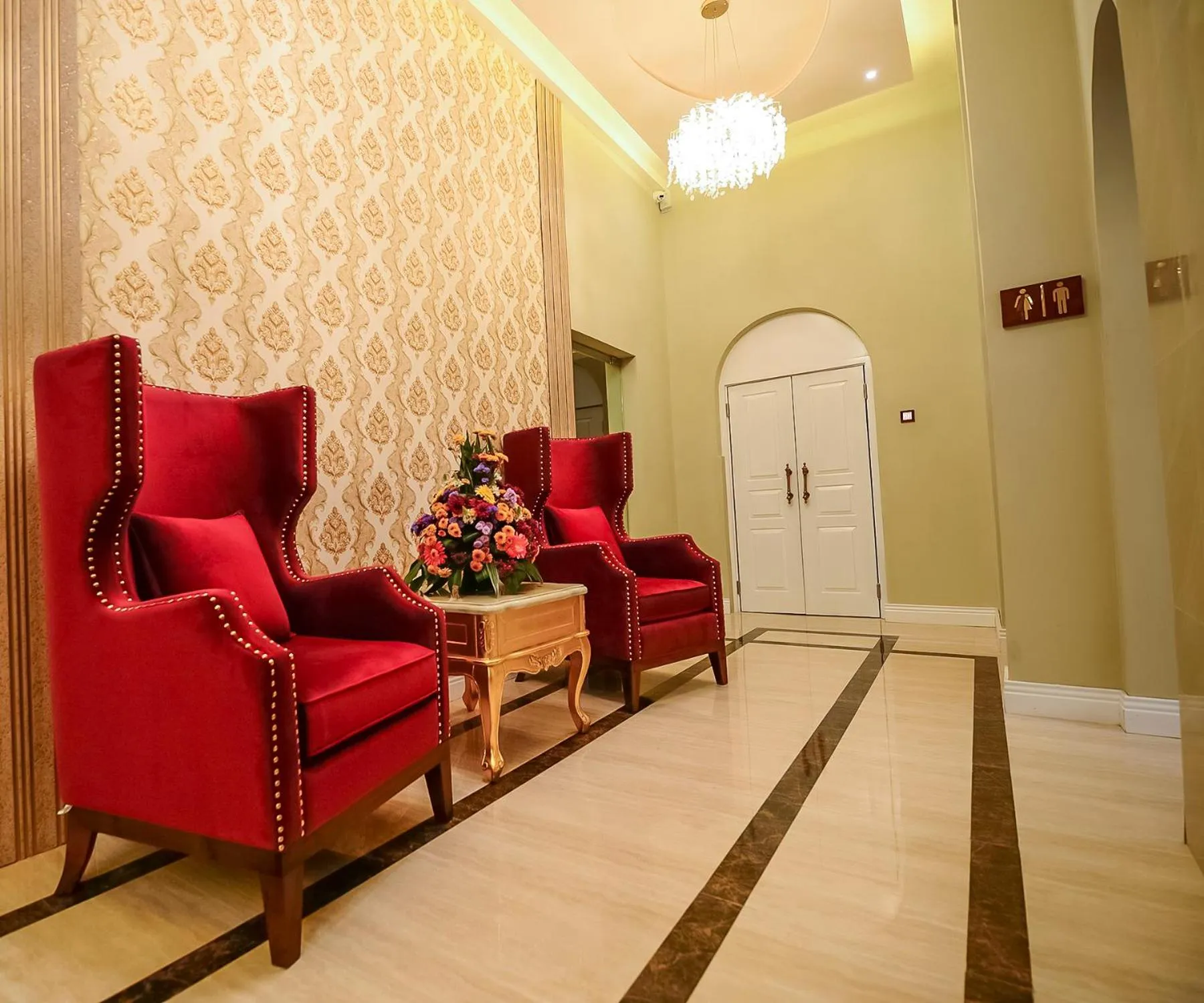 Seating area in Devon Rest