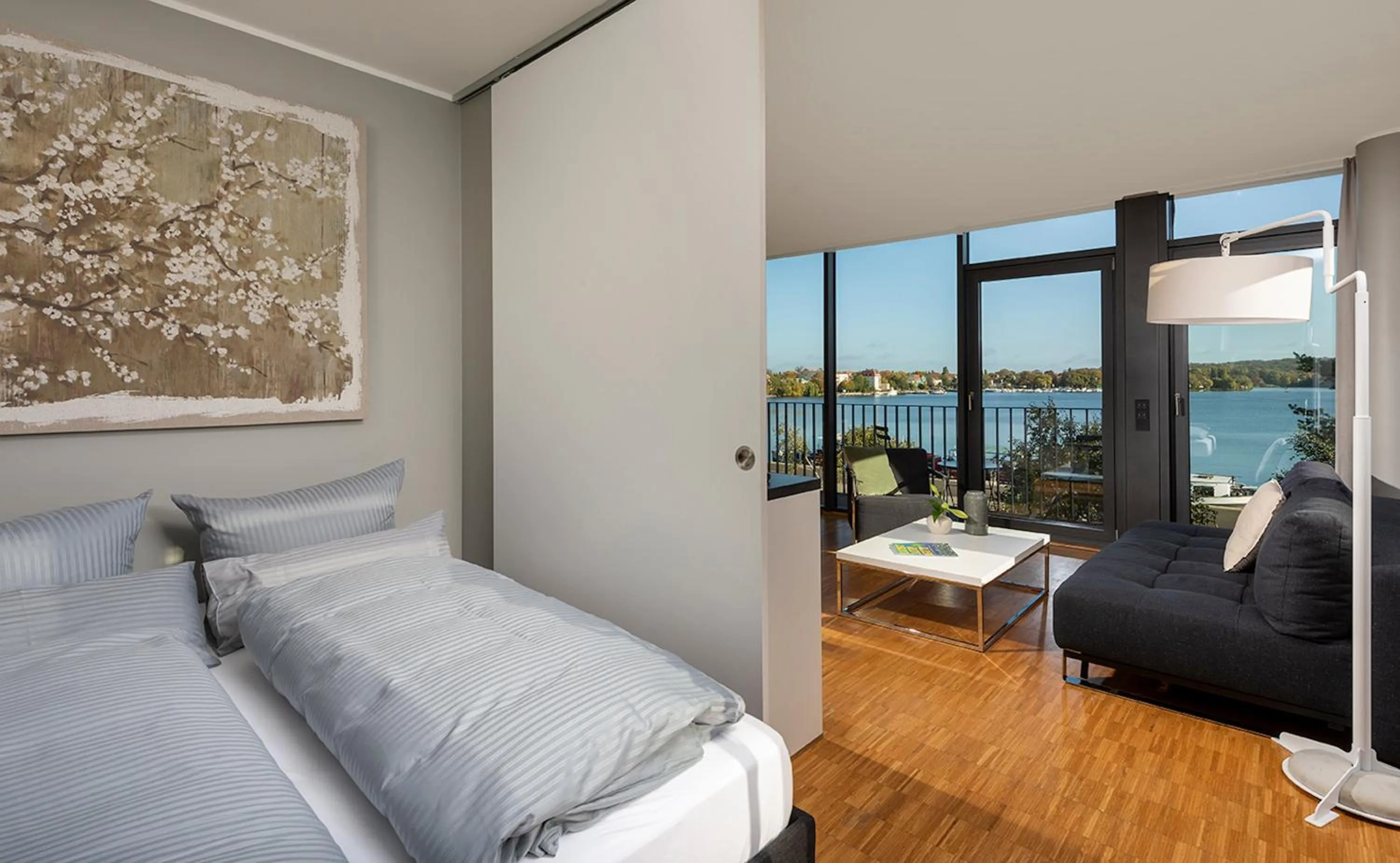 View (from property/room), Bed in Waveboard Hotel & Boardinghouse