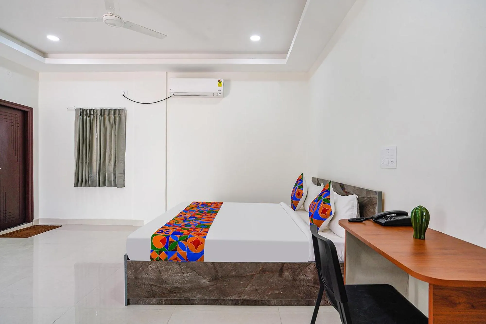 Bed in FabHotel Rooms 27 - Nr Hitech City