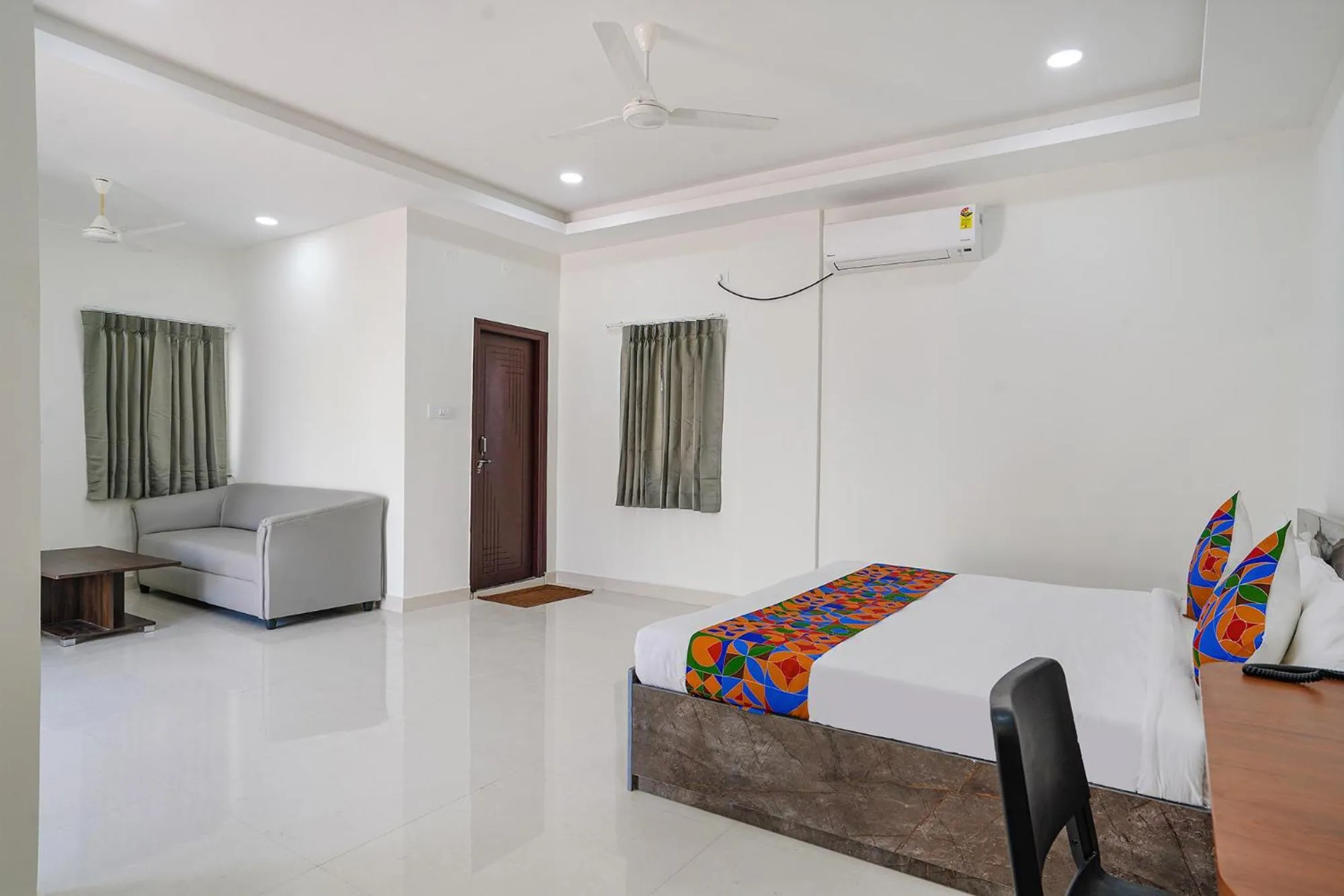 Bed in FabHotel Rooms 27 - Nr Hitech City