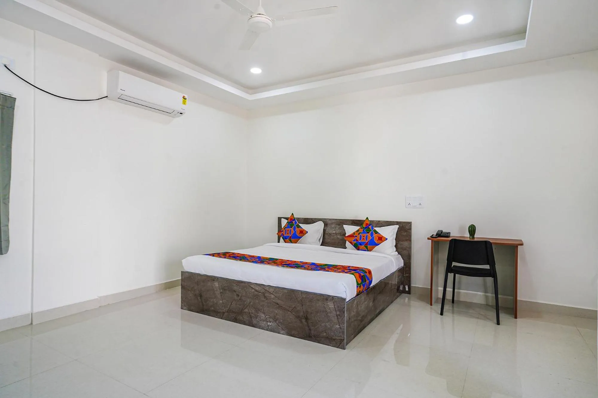 Bed in FabHotel Rooms 27 - Nr Hitech City