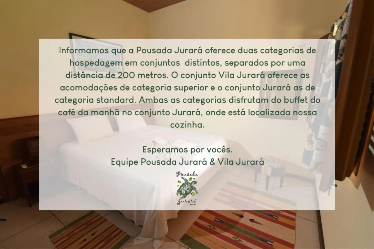 Text overlay in Pousada Jurará e Vila Jurará