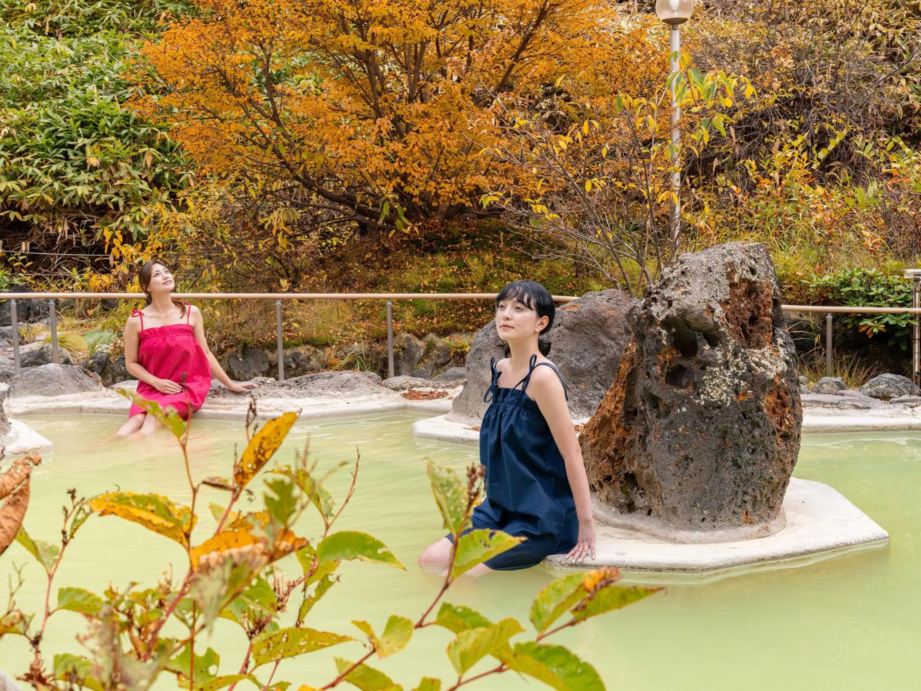 Open Air Bath in Manza Kogen Hotel